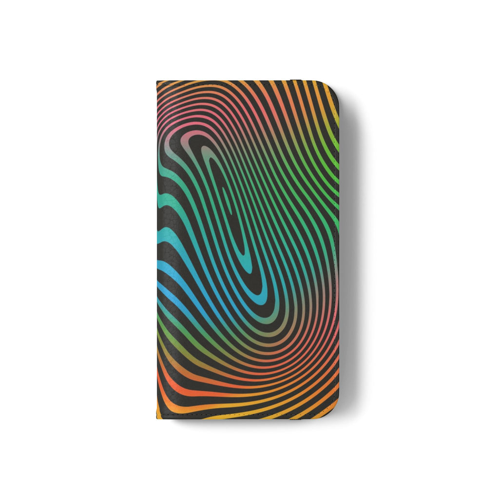 Vibrant Abstract Flip Case for Phone, Colorful Phone Wallet, Trendy Protective Cover, Unique Gift for Tech Lovers, Modern Accessories - FORMO