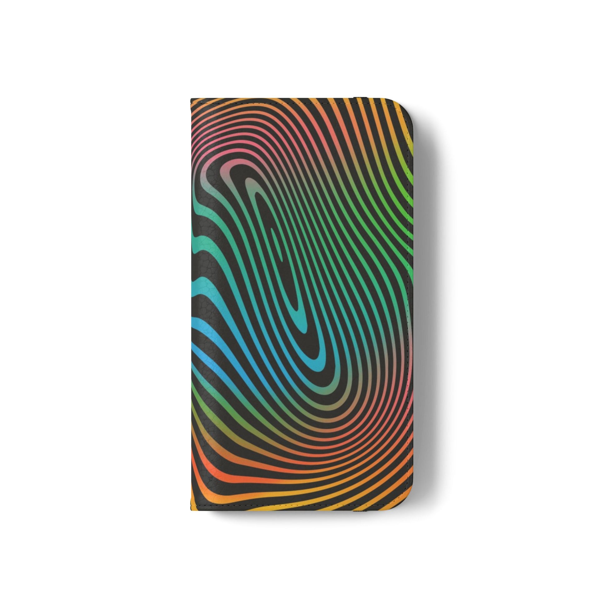 Vibrant Abstract Flip Case for Phone, Colorful Phone Wallet, Trendy Protective Cover, Unique Gift for Tech Lovers, Modern Accessories - FORMO