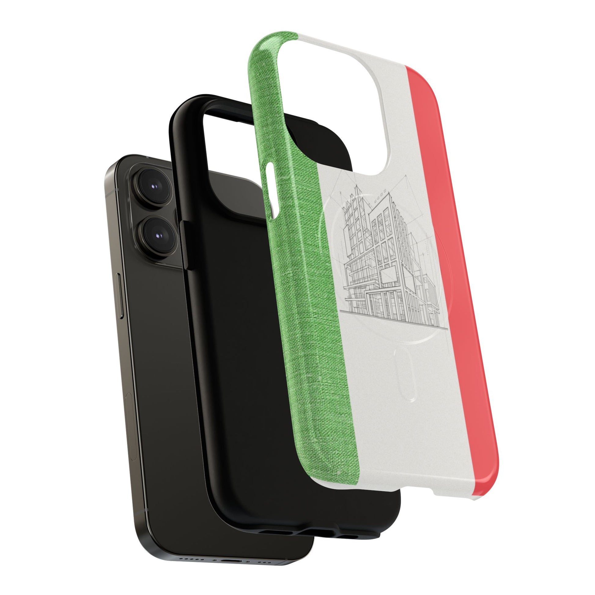 Italian Heritage Magnetic Phone Case, Stylish Phone Cover, Durable Magnet Case, Unique Gift for Travelers, Italian Culture Decor