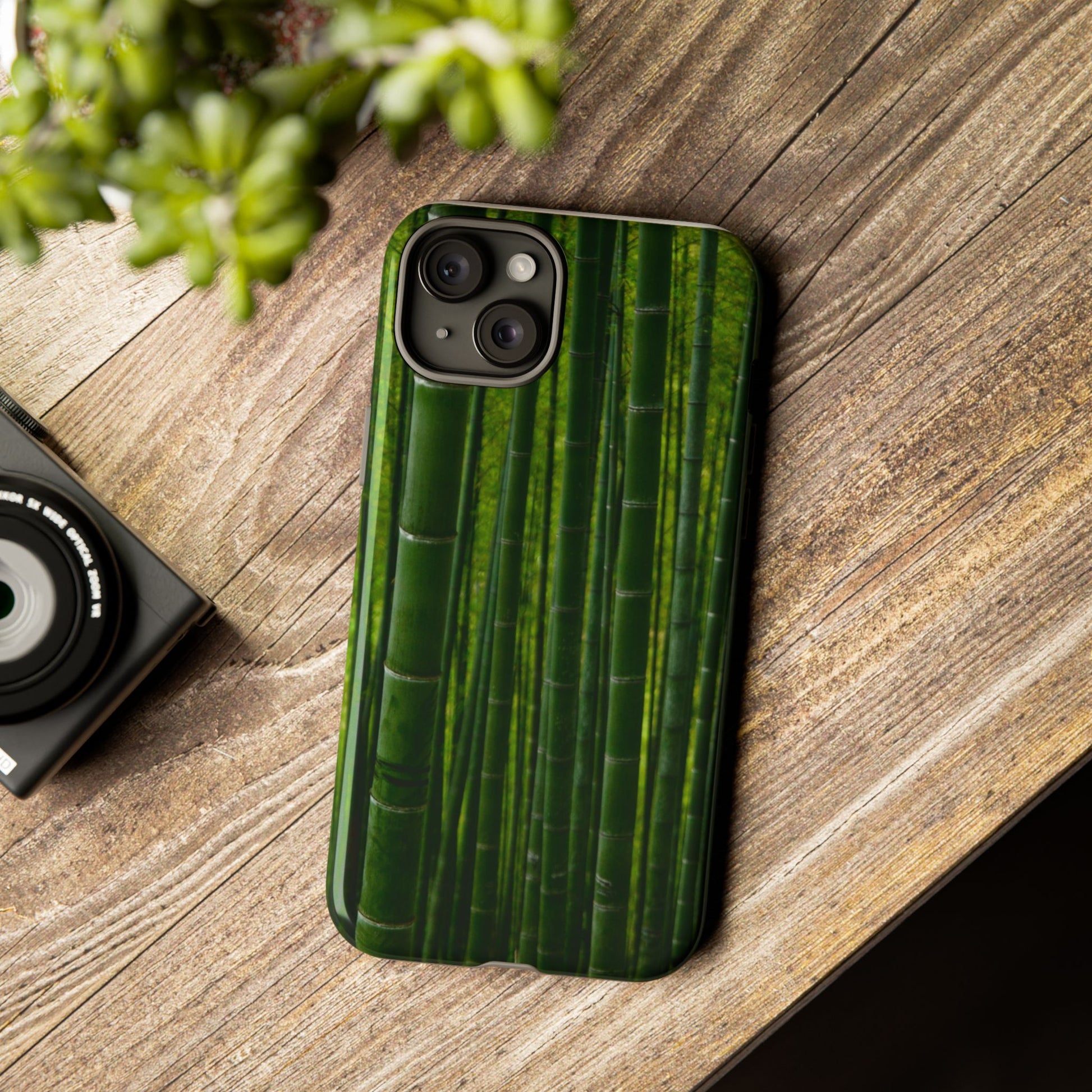 Bamboo Phone Case - Tough Cases, Nature Lover Gift, Eco-Friendly Phone Accessory, Greenery Design, Unique Smartphone Cover - FORMO