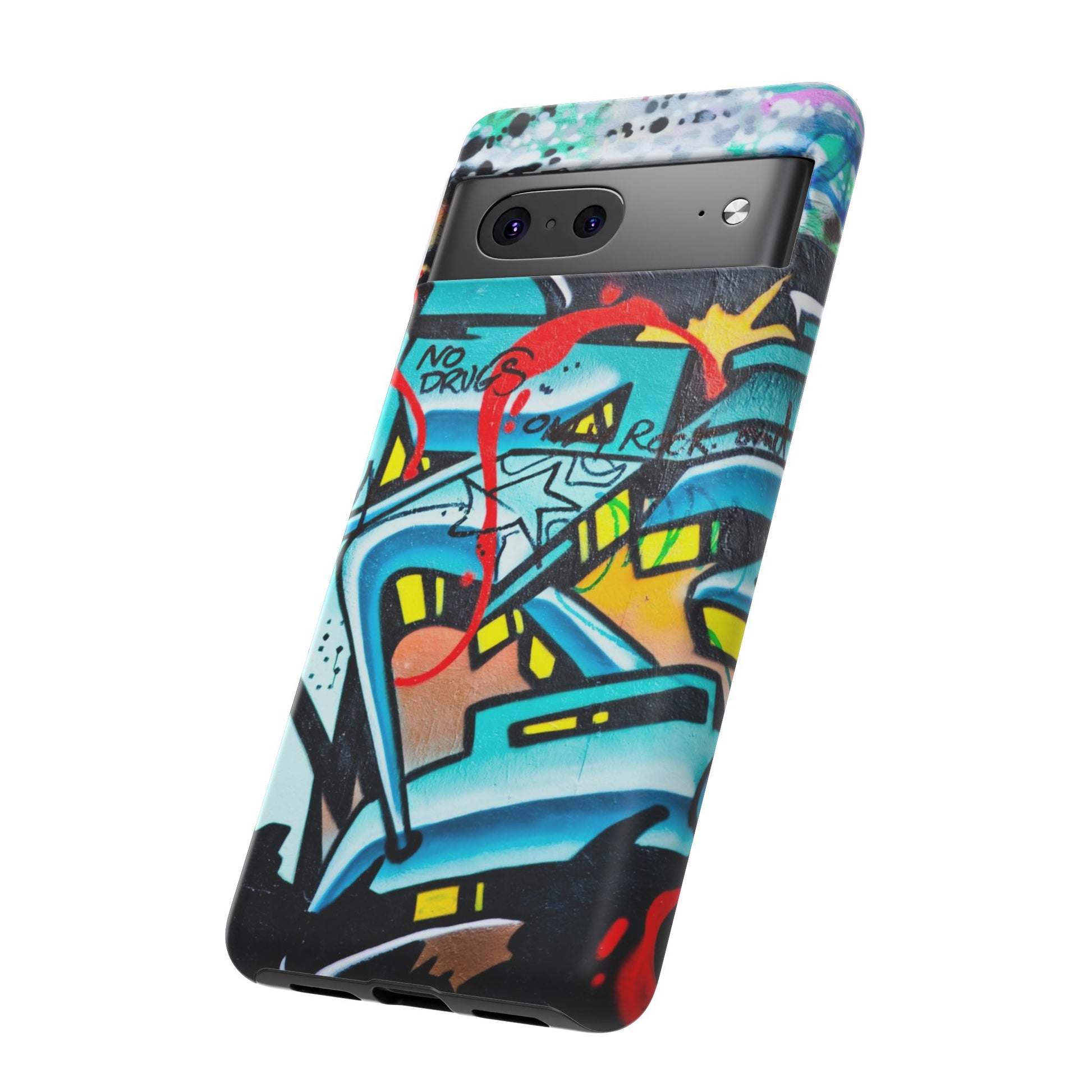 Edgy Phone Case with Graffiti Design, Tough Phone Case for Artists, Urban Style Phone Accessory, Graffiti Art Case, Unique Gift for Teens - FORMO