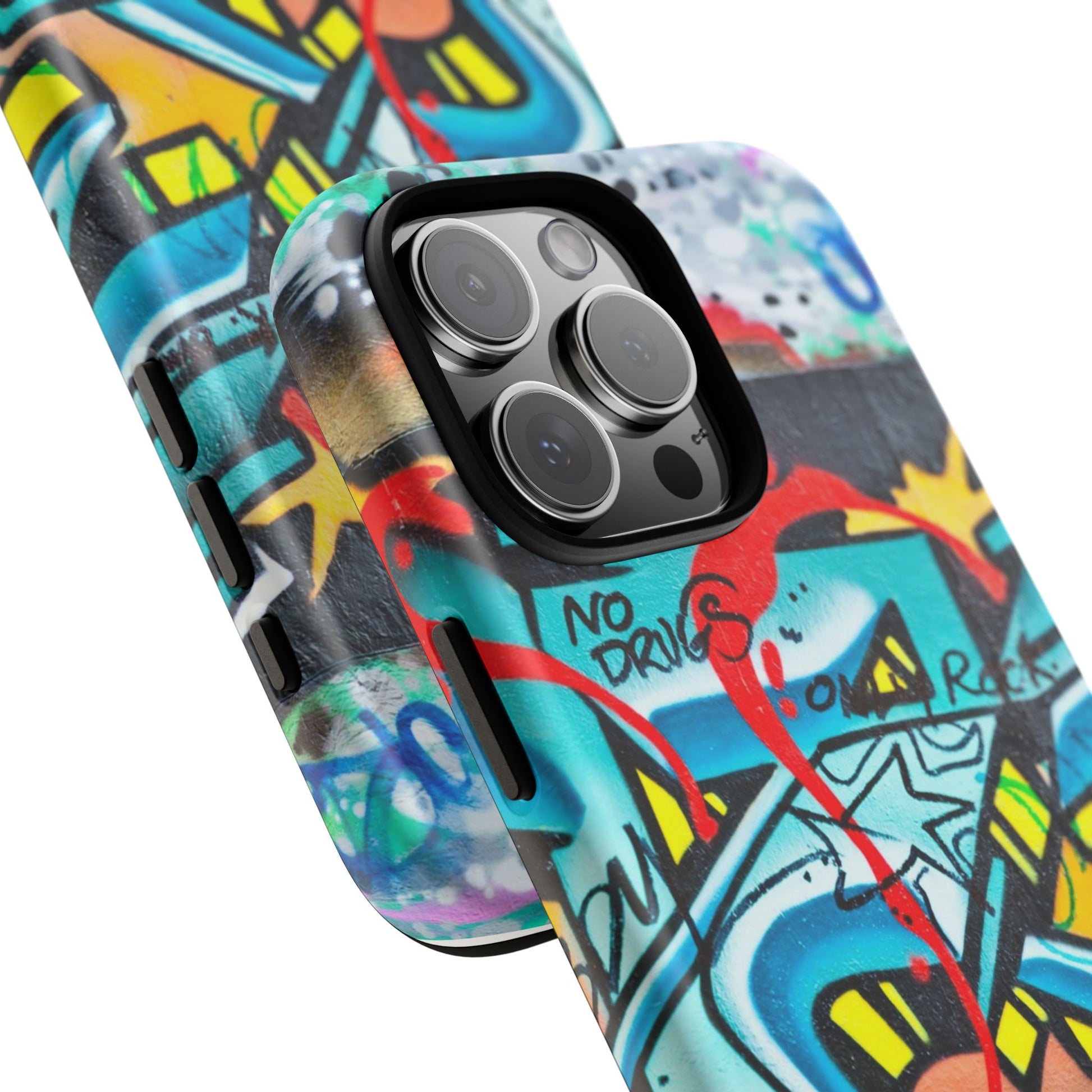Edgy Phone Case with Graffiti Design, Tough Phone Case for Artists, Urban Style Phone Accessory, Graffiti Art Case, Unique Gift for Teens - FORMO