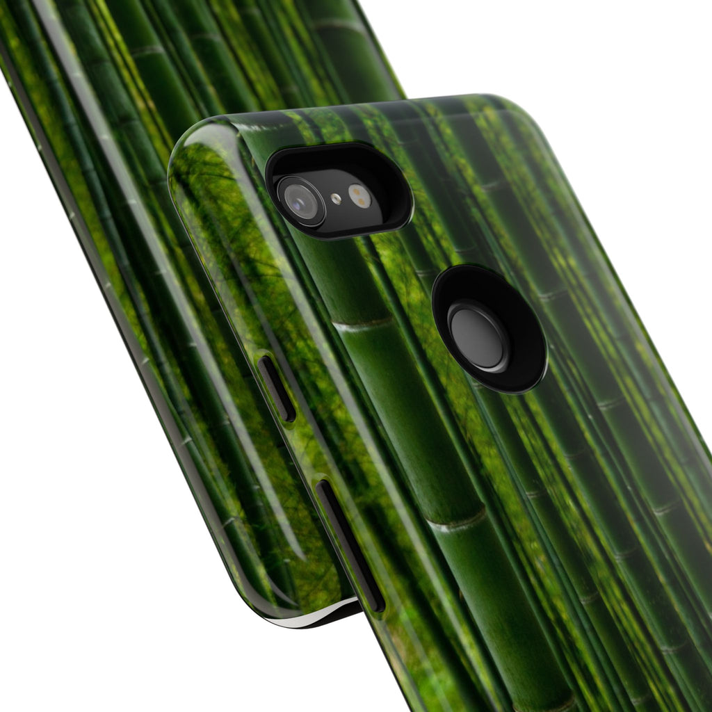 Bamboo Phone Case - Tough Cases, Nature Lover Gift, Eco-Friendly Phone Accessory, Greenery Design, Unique Smartphone Cover - FORMO