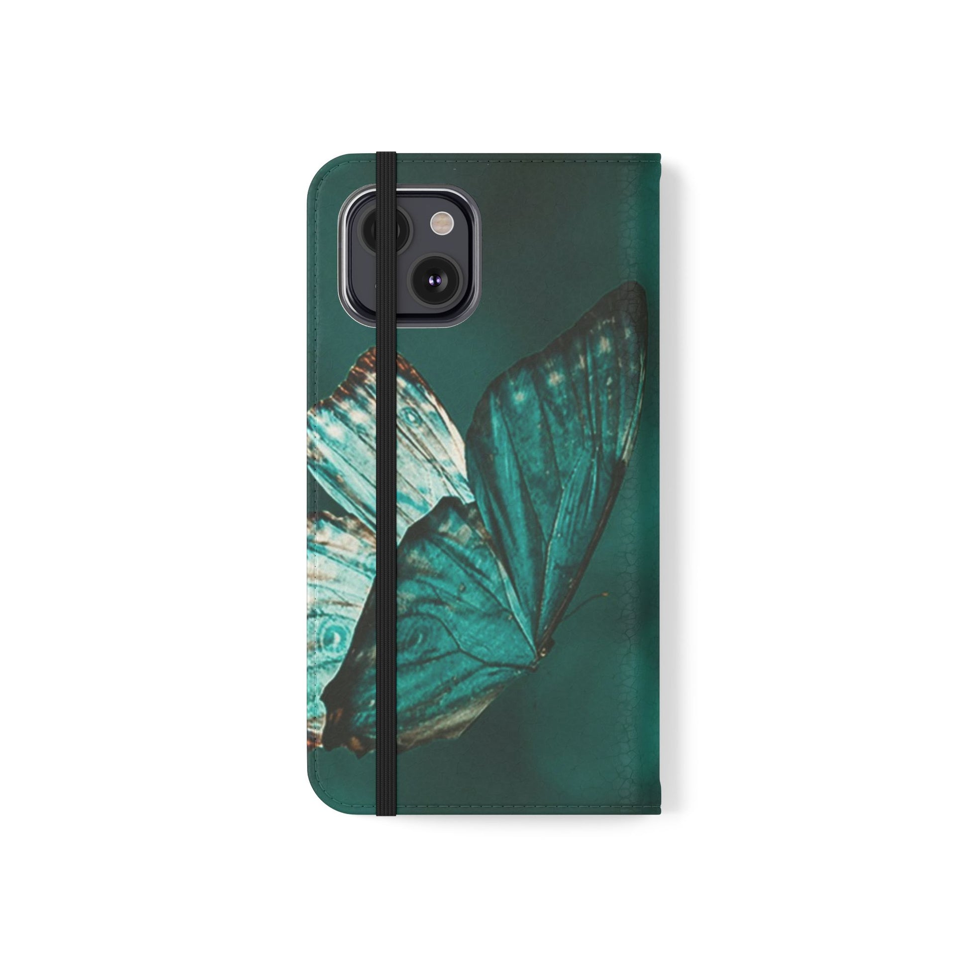 Butterfly Flip Case - Elegant Phone Wallet Cover, Nature Lovers, Gift for Her, Sustainable Fashion, Personalized Mobile Accessory - FORMO