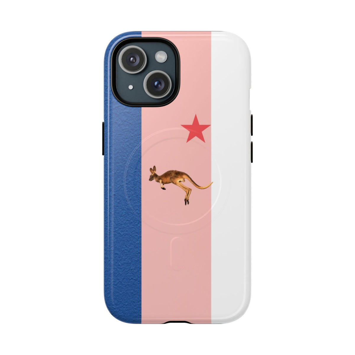 Kangaroo Flag Magnetic Phone Case, Tough Phone Cover, Australian Pride Accessory, Travel Gift, Fun Statement Case
