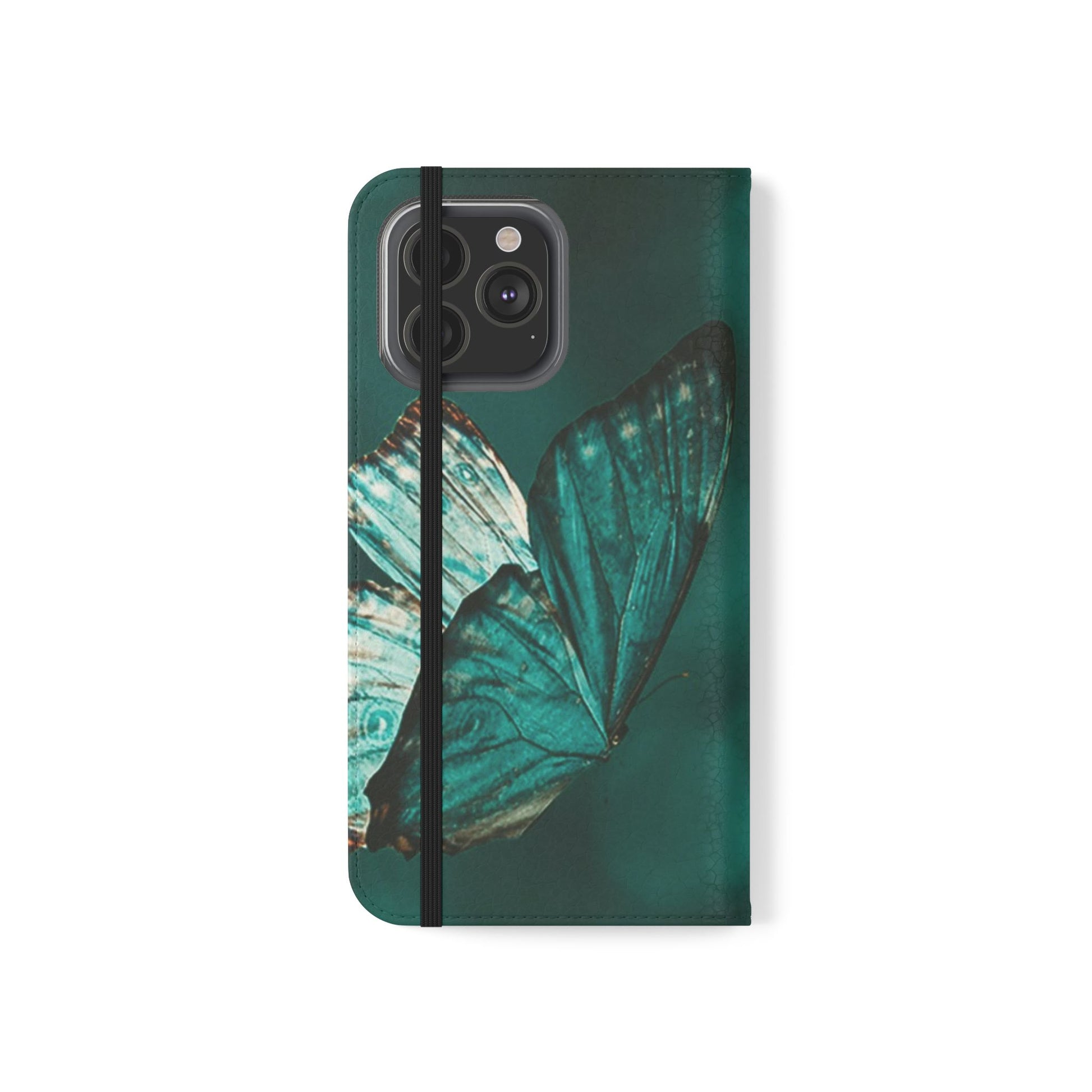 Butterfly Flip Case - Elegant Phone Wallet Cover, Nature Lovers, Gift for Her, Sustainable Fashion, Personalized Mobile Accessory - FORMO