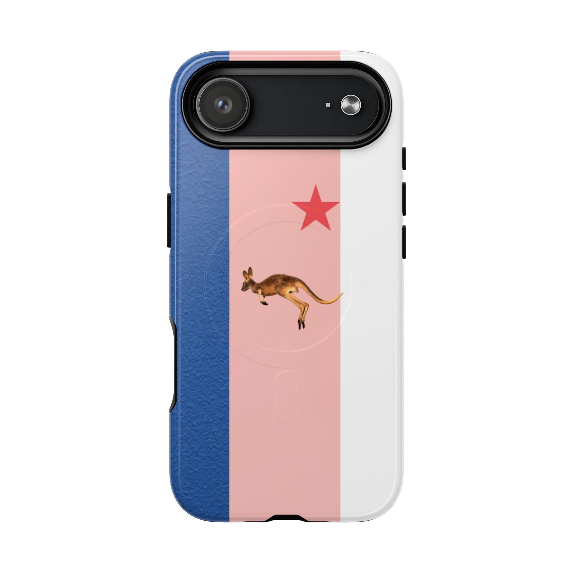 Kangaroo Flag Magnetic Phone Case, Tough Phone Cover, Australian Pride Accessory, Travel Gift, Fun Statement Case