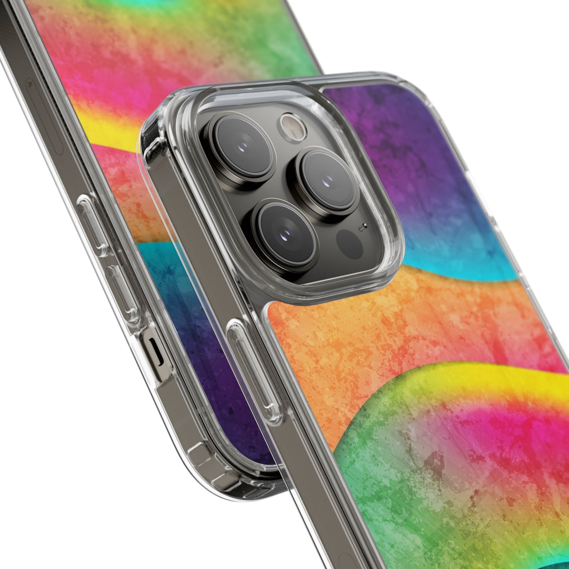 Rainbow Pattern Clear Phone Case (iPhone & Samsung Compatible) - FORMO