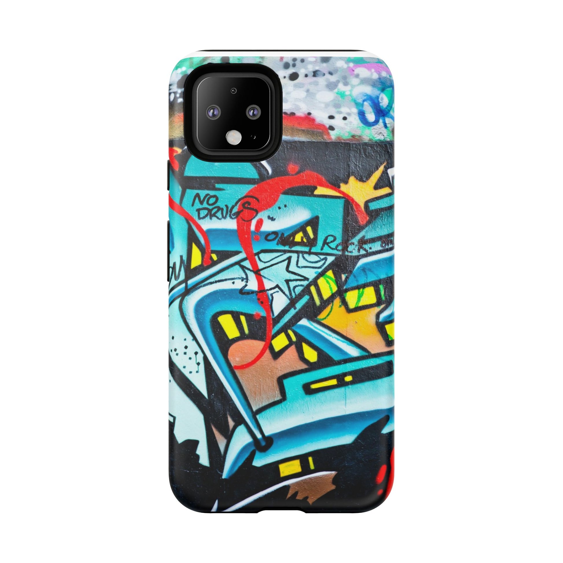Edgy Phone Case with Graffiti Design, Tough Phone Case for Artists, Urban Style Phone Accessory, Graffiti Art Case, Unique Gift for Teens - FORMO