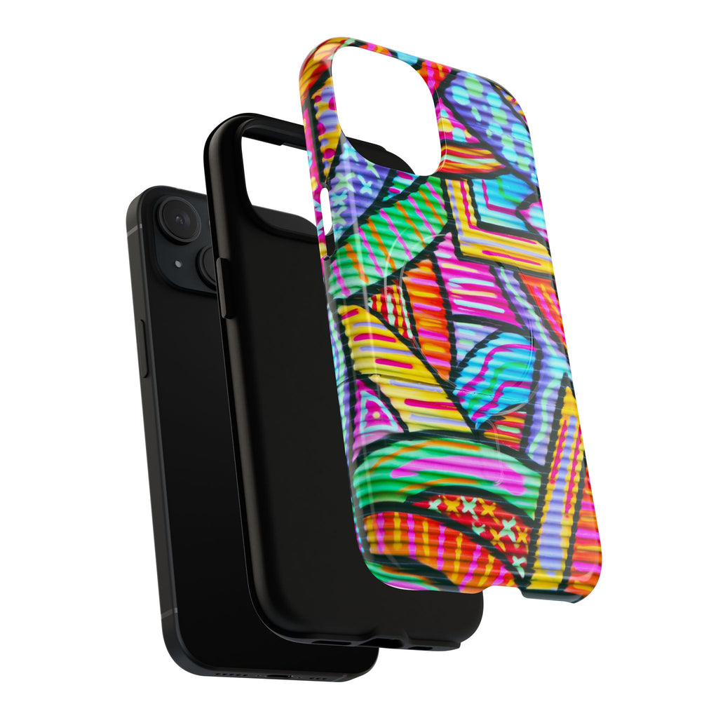 Vibrant Tough Magnetic Phone Case, Colorful Phone Cover, Artistic Mobile Protection, Unique Gift for Tech Lovers, Phone Accessories - FORMO
