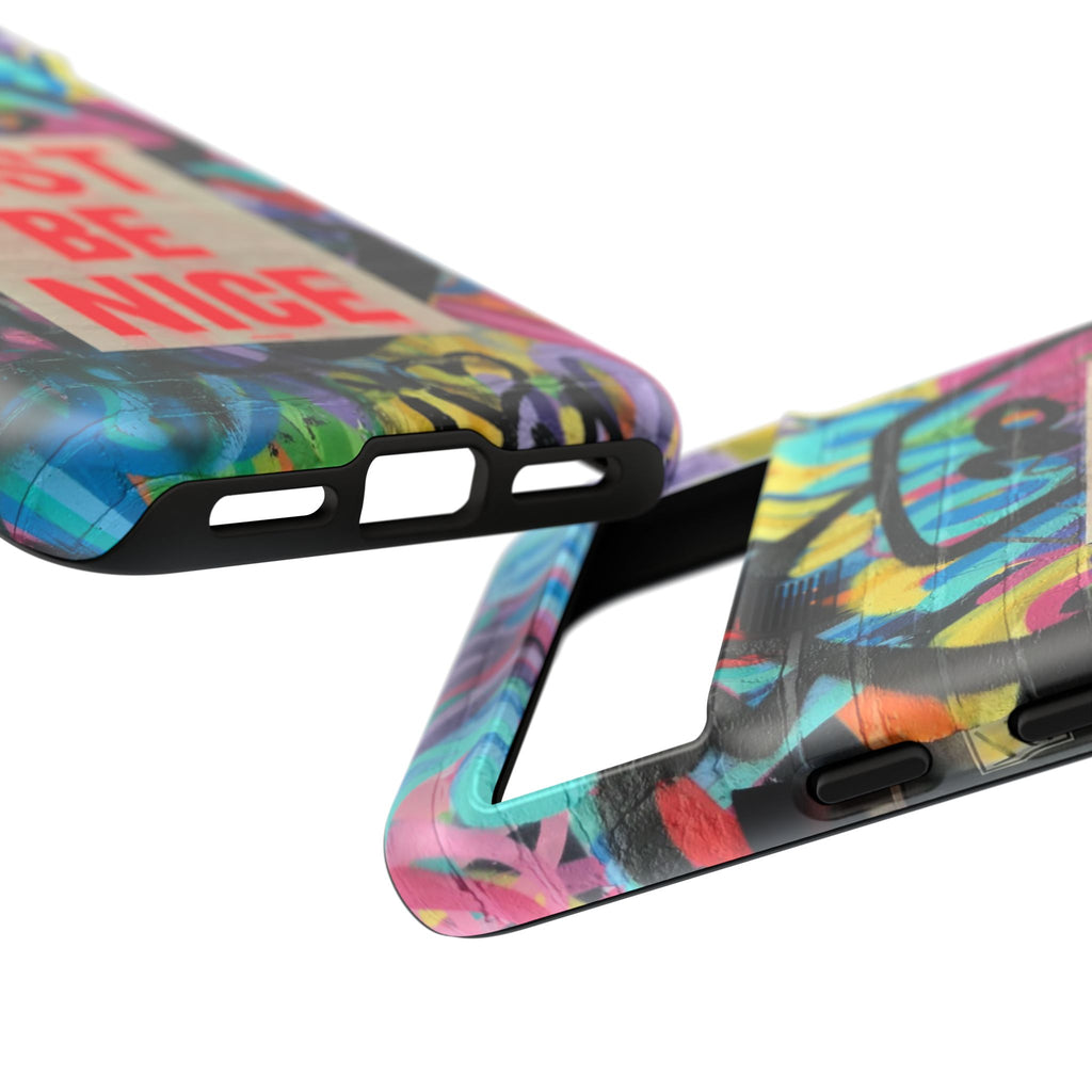 Colorful Phone Case - Just Be Nice Design, Motivational Gift, Phone Accessories, Unique Custom Case, Positive Vibe Tech Gear - FORMO