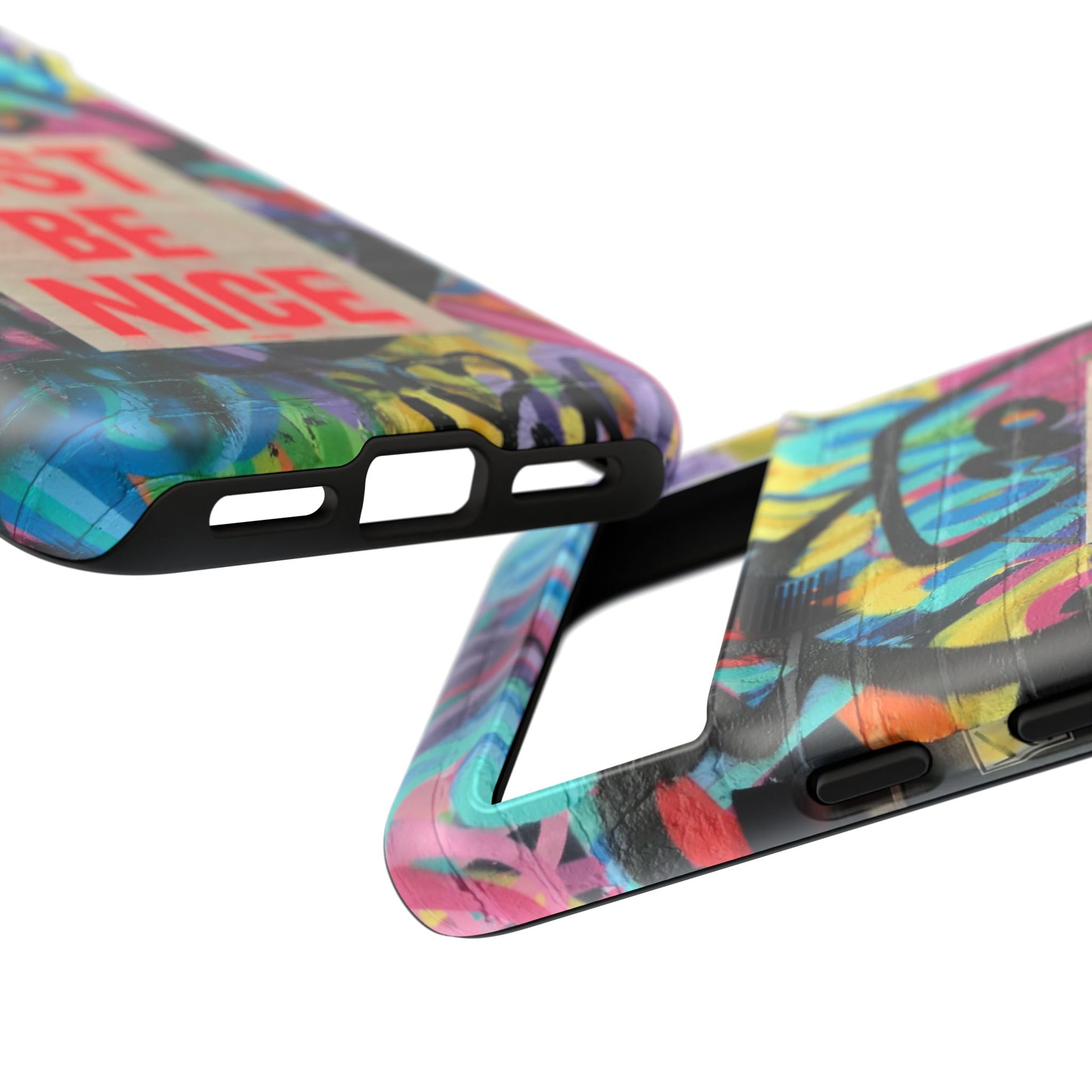 Colorful Phone Case - Just Be Nice Design, Motivational Gift, Phone Accessories, Unique Custom Case, Positive Vibe Tech Gear - FORMO