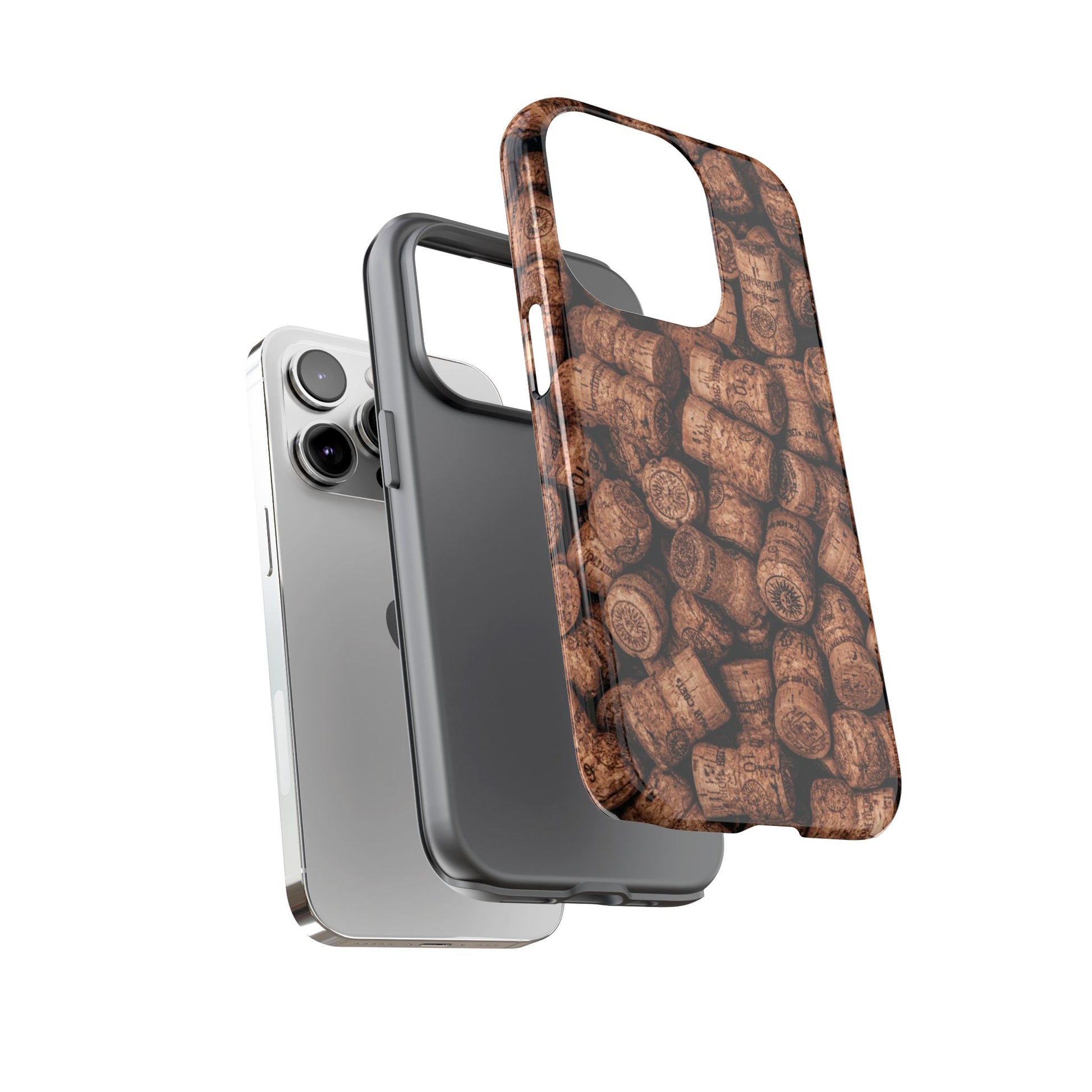 Cork Pattern Phone Case - Eco-Friendly, Vintage Style, Rustic Gifts for Wine Lovers, Housewarming, Birthday, Unique Gift - FORMO