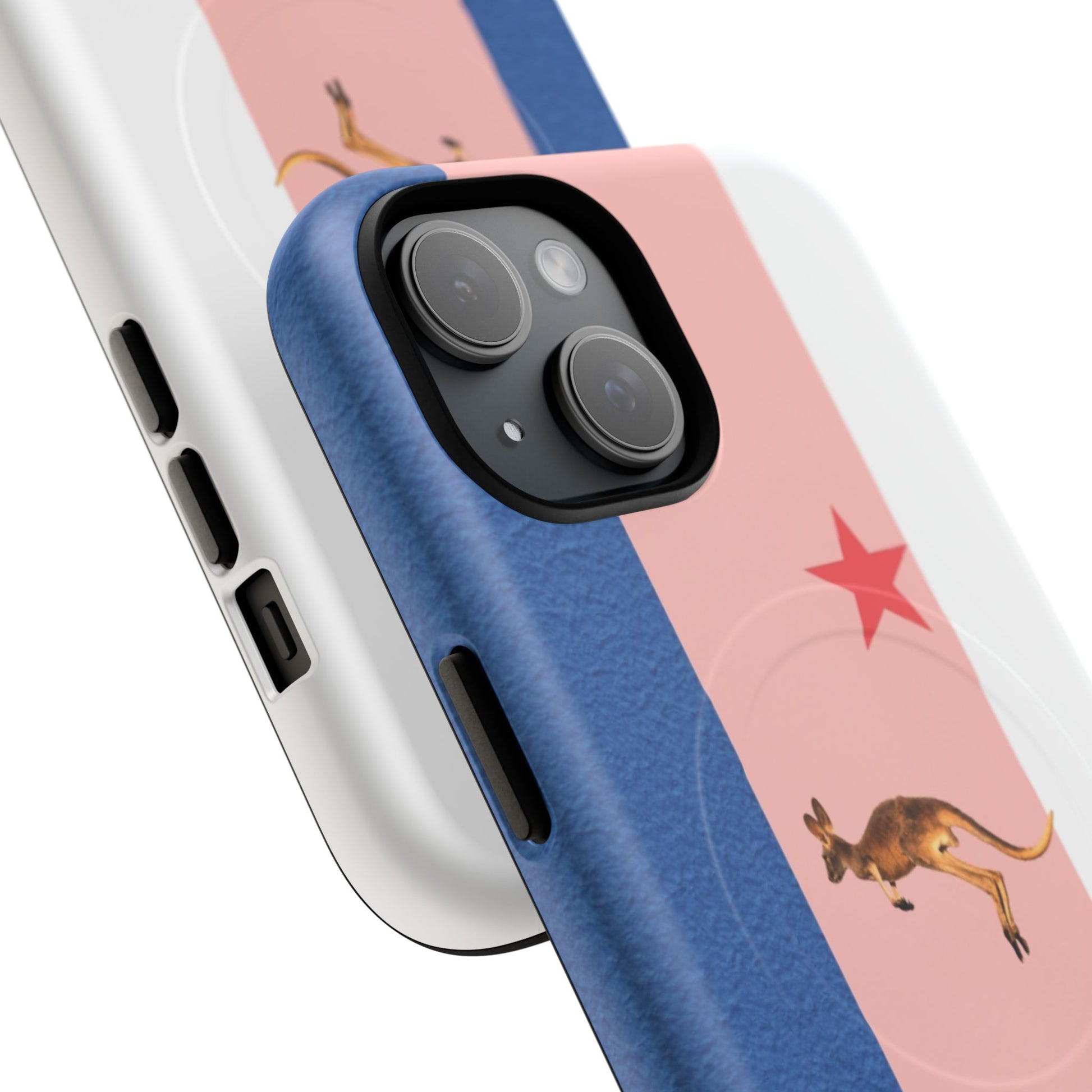 Kangaroo Flag Magnetic Phone Case, Tough Phone Cover, Australian Pride Accessory, Travel Gift, Fun Statement Case