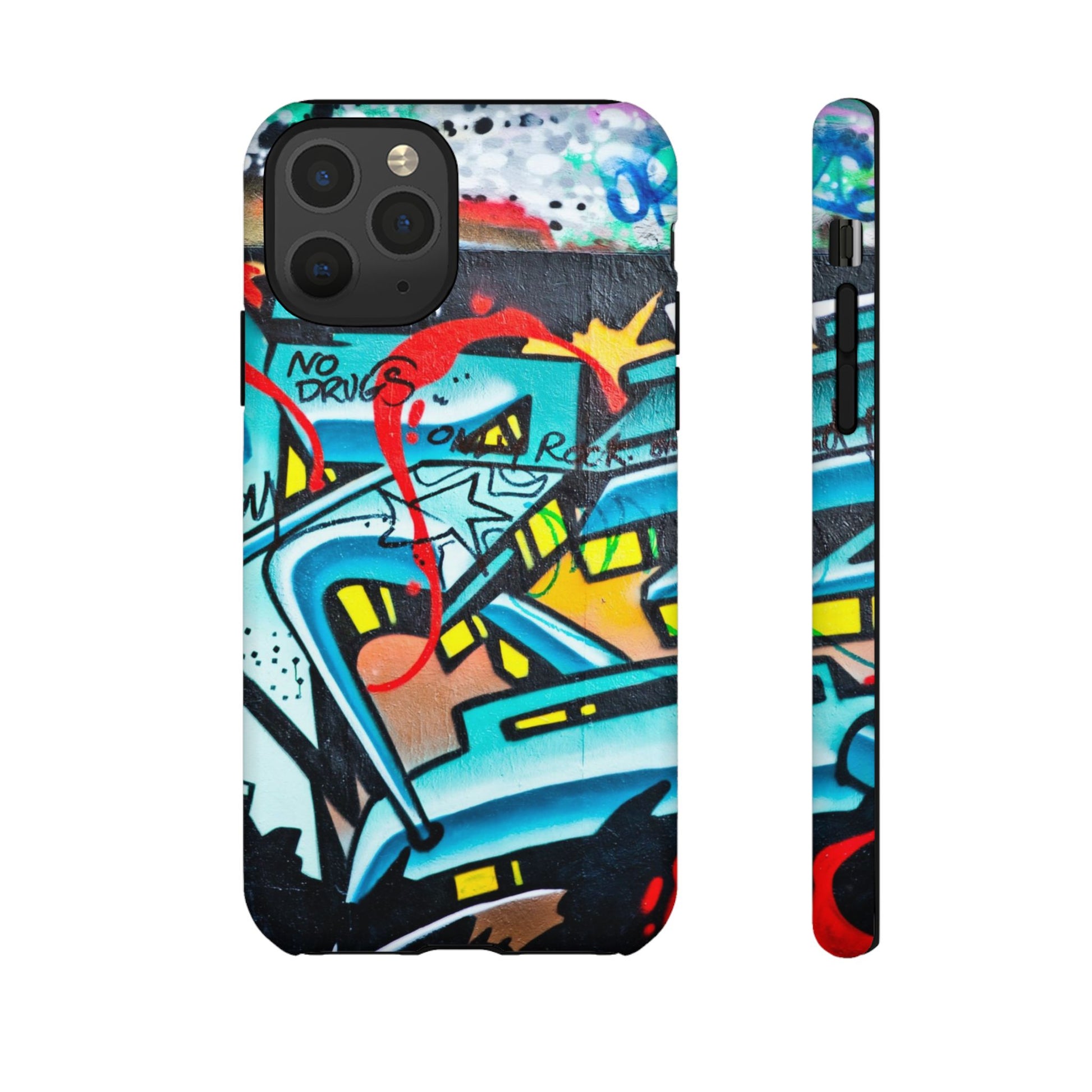 Edgy Phone Case with Graffiti Design, Tough Phone Case for Artists, Urban Style Phone Accessory, Graffiti Art Case, Unique Gift for Teens - FORMO