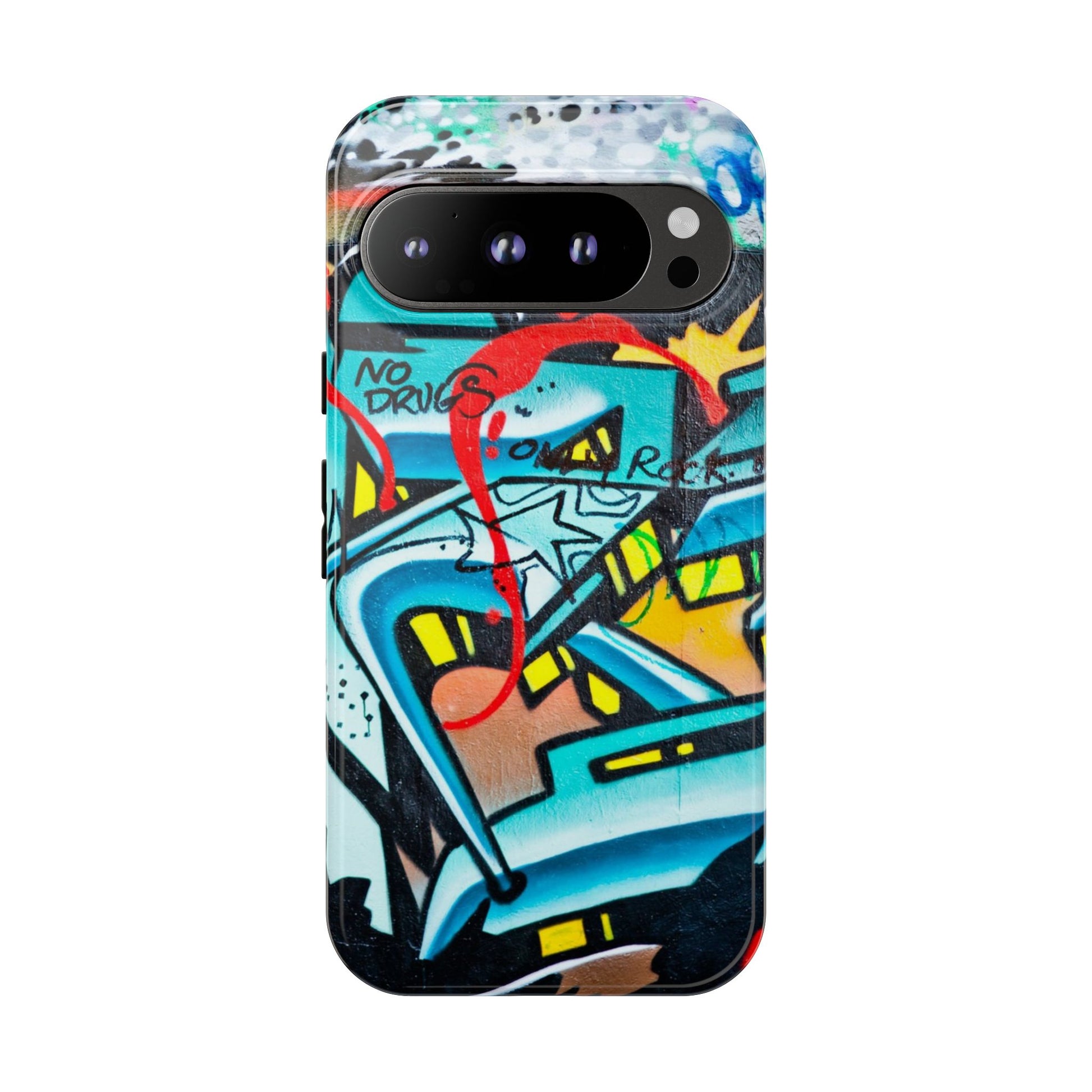 Edgy Phone Case with Graffiti Design, Tough Phone Case for Artists, Urban Style Phone Accessory, Graffiti Art Case, Unique Gift for Teens - FORMO