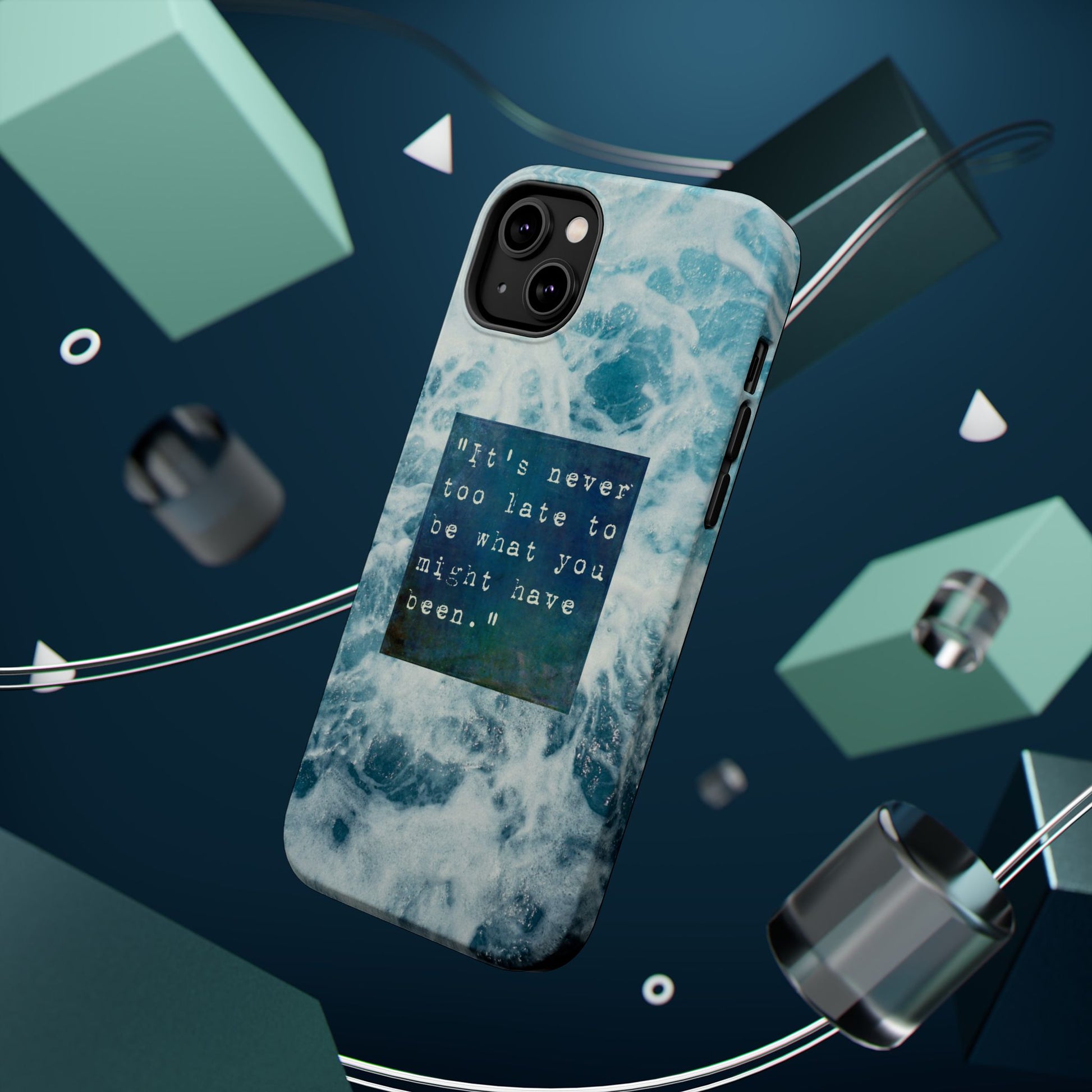 Inspirational Magnetic Phone Cases, Perfect Gift for Students, Motivational Phone Cover, Stylish Tough Case, Ocean Design Case, Fits iPhone - FORMO