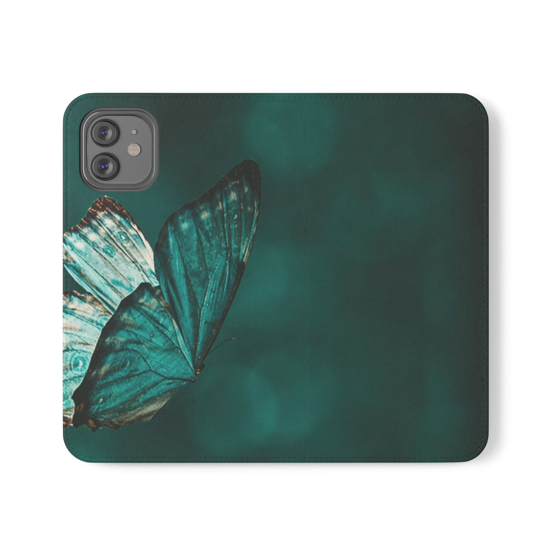 Butterfly Flip Case - Elegant Phone Wallet Cover, Nature Lovers, Gift for Her, Sustainable Fashion, Personalized Mobile Accessory - FORMO
