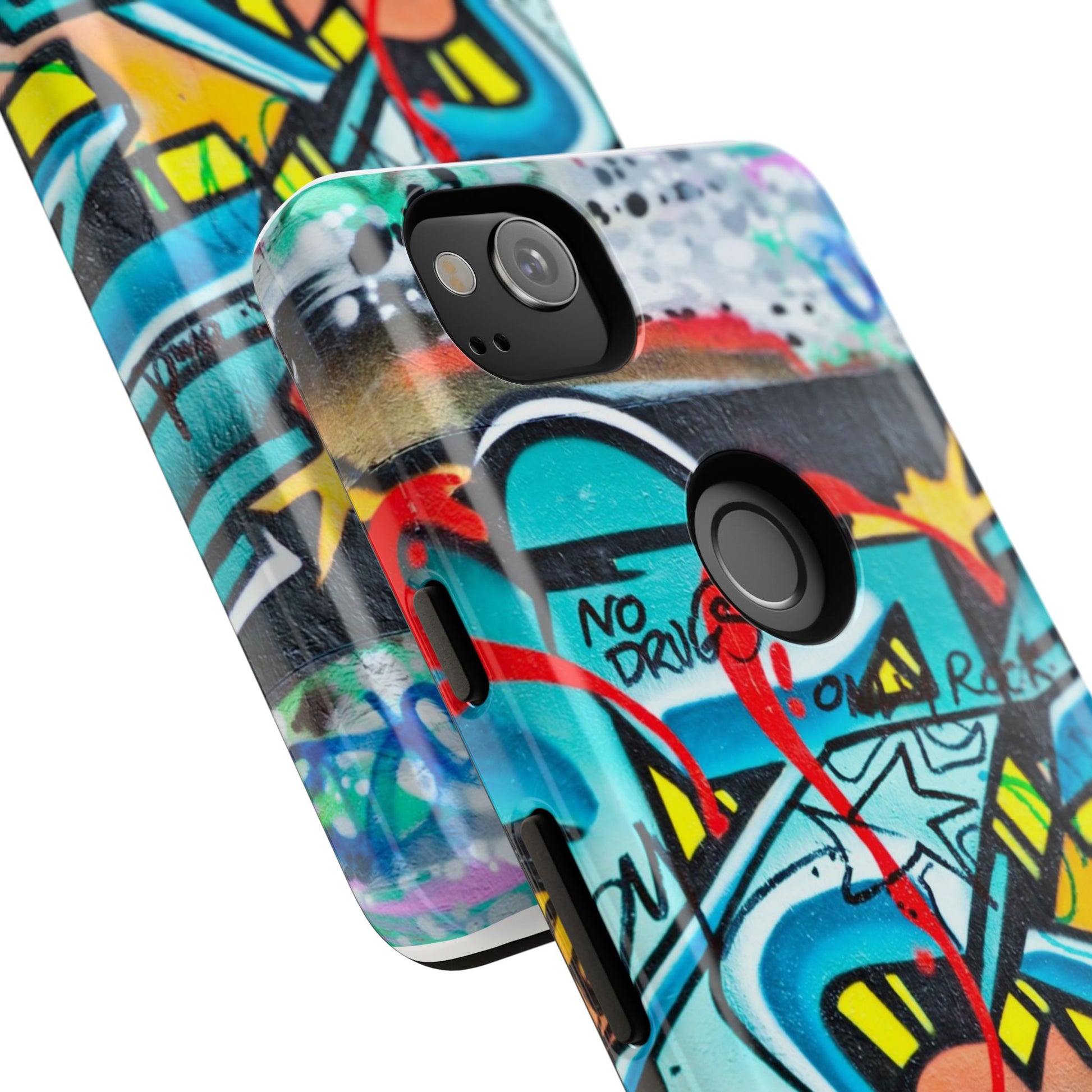 Edgy Phone Case with Graffiti Design, Tough Phone Case for Artists, Urban Style Phone Accessory, Graffiti Art Case, Unique Gift for Teens - FORMO