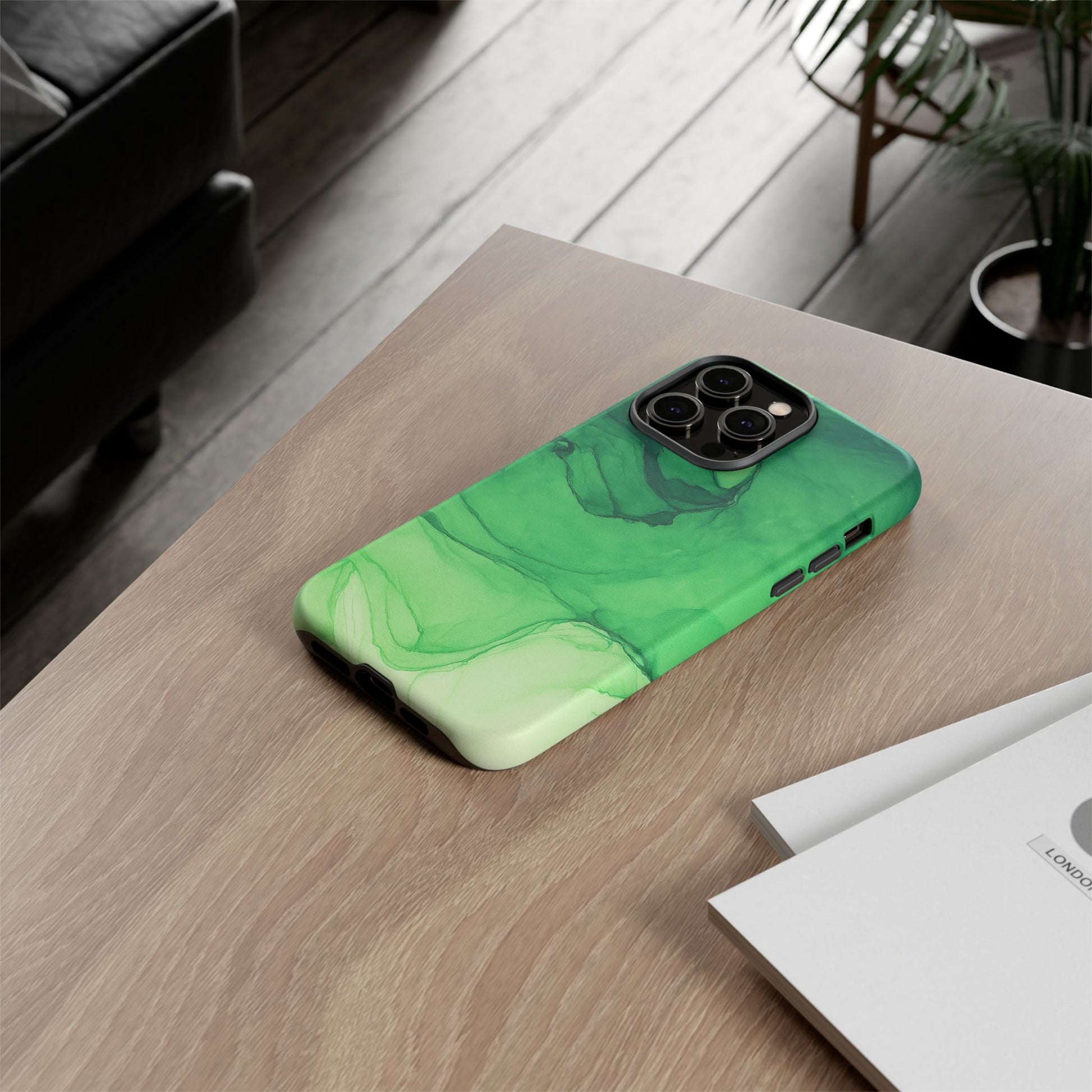 Stylish Phone Case for Nature Lovers, Tough Cases, Green Marble Design, Organic Aesthetic, Unique Gift, Eco-friendly Accessories