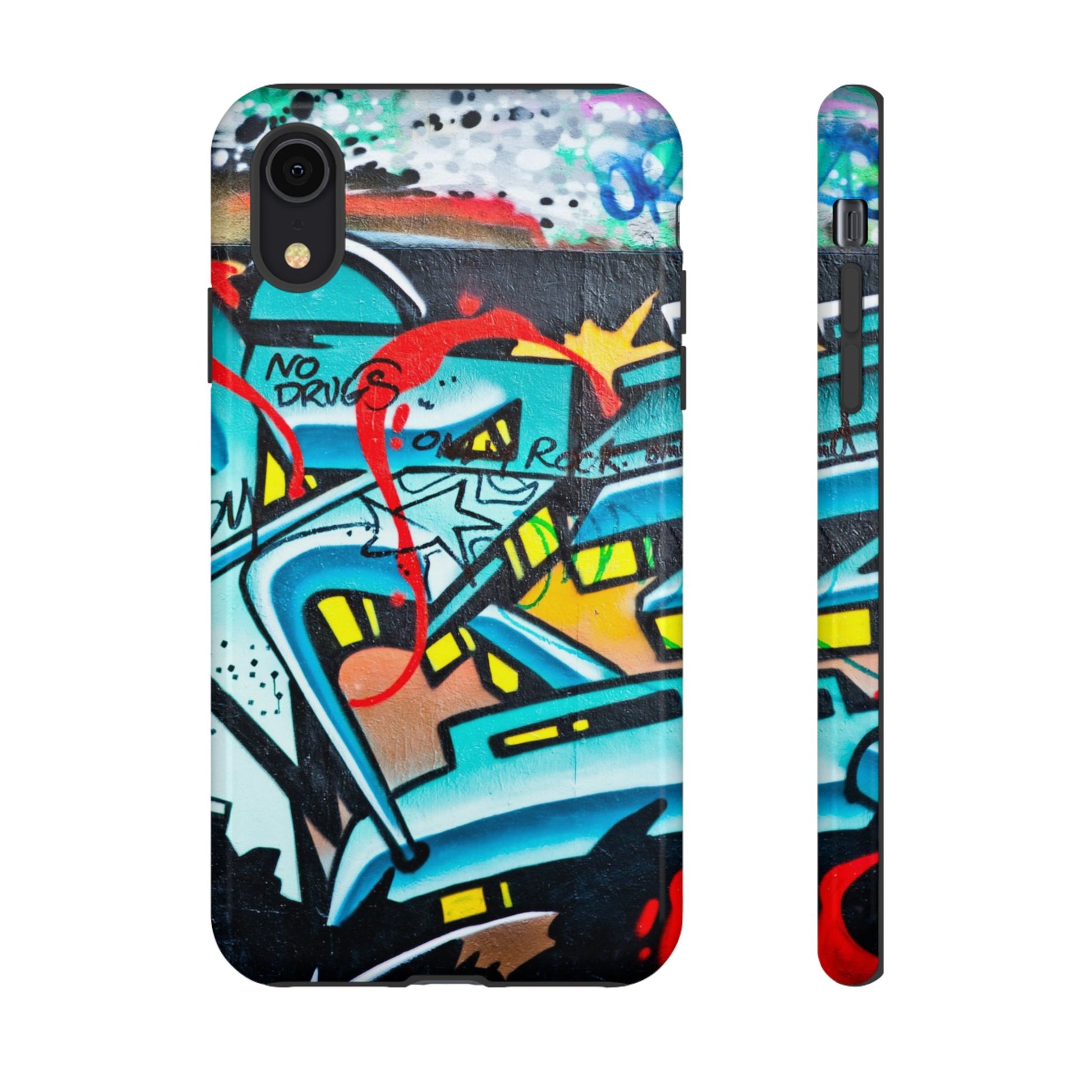 Edgy Phone Case with Graffiti Design, Tough Phone Case for Artists, Urban Style Phone Accessory, Graffiti Art Case, Unique Gift for Teens - FORMO