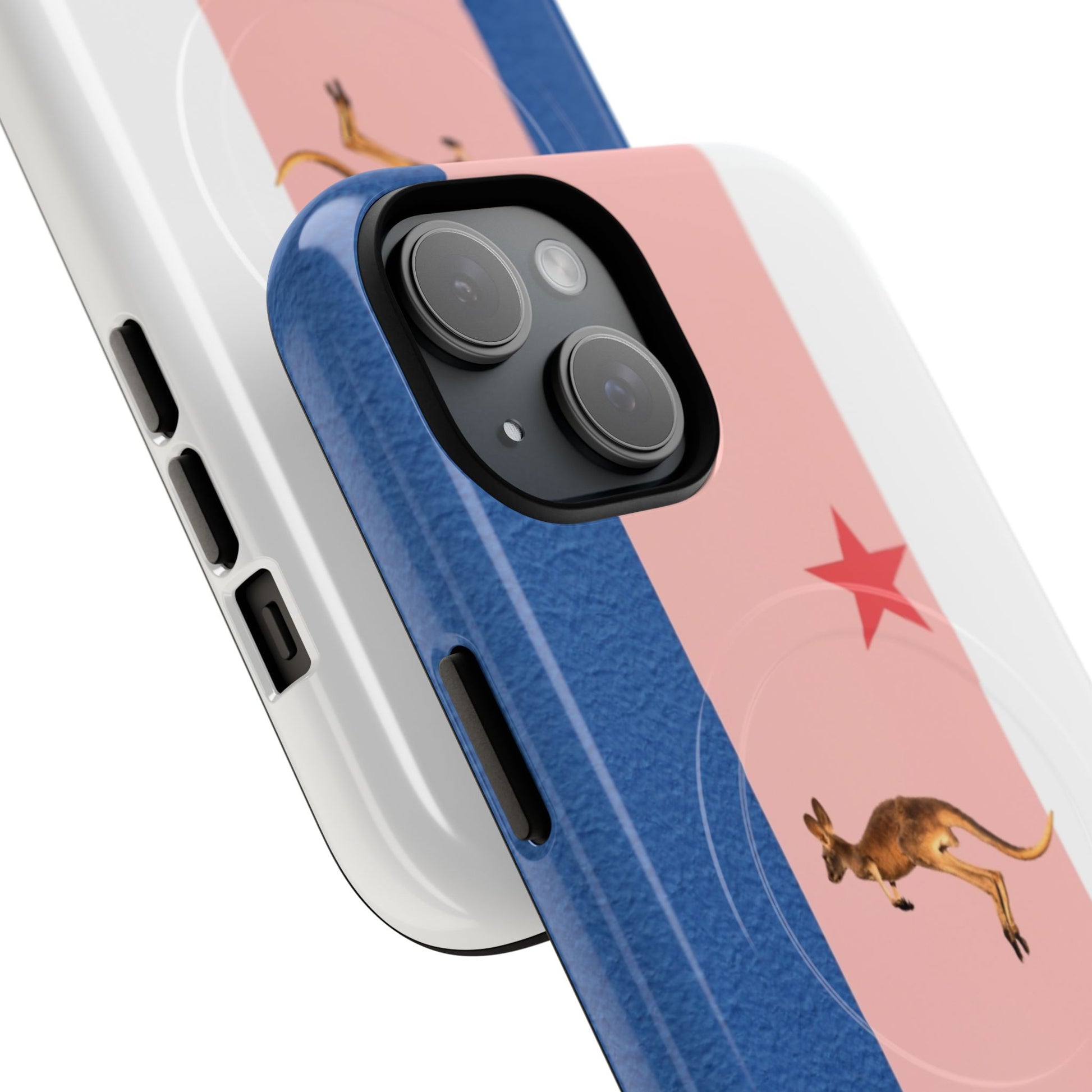 Kangaroo Flag Magnetic Phone Case, Tough Phone Cover, Australian Pride Accessory, Travel Gift, Fun Statement Case