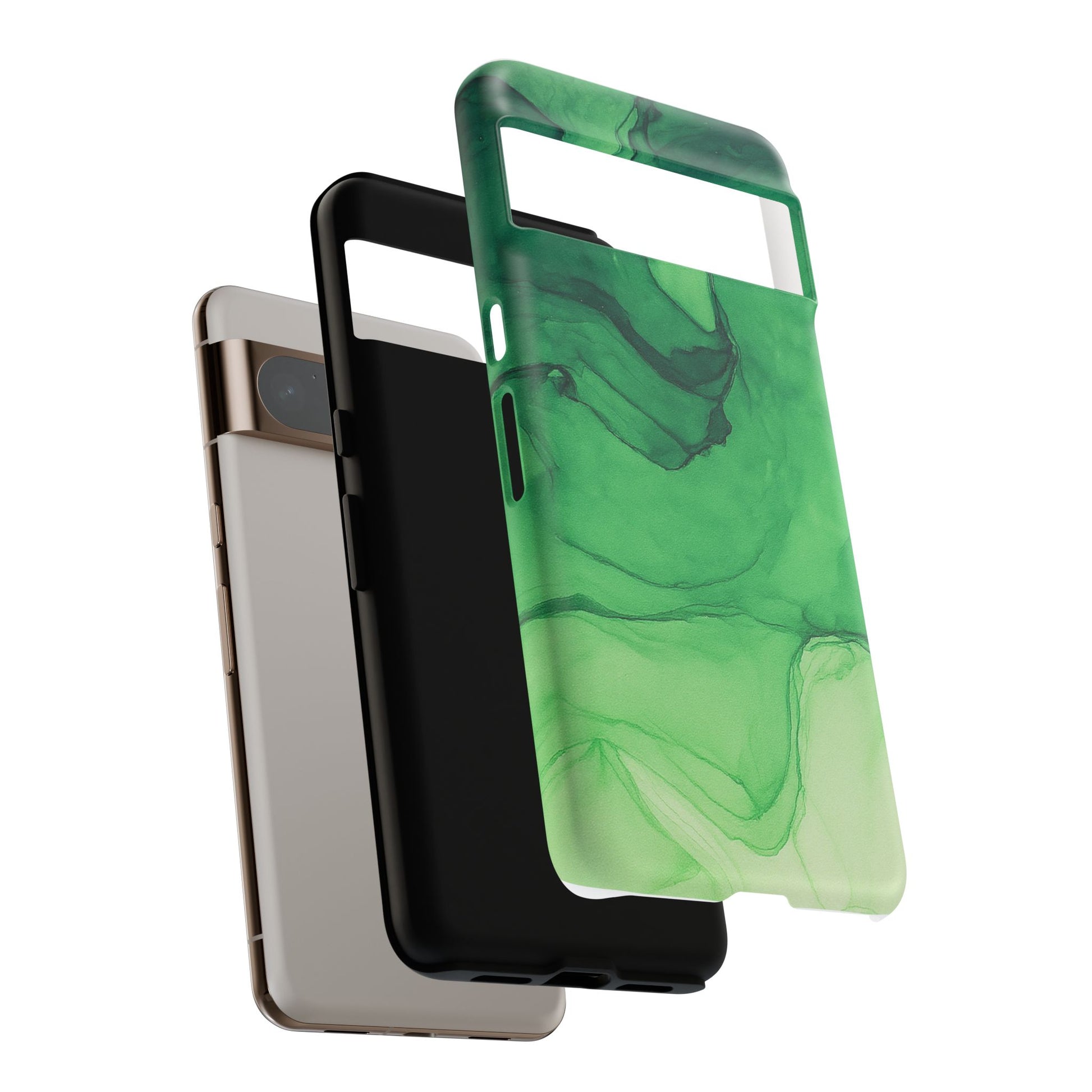 Stylish Phone Case for Nature Lovers, Tough Cases, Green Marble Design, Organic Aesthetic, Unique Gift, Eco-friendly Accessories