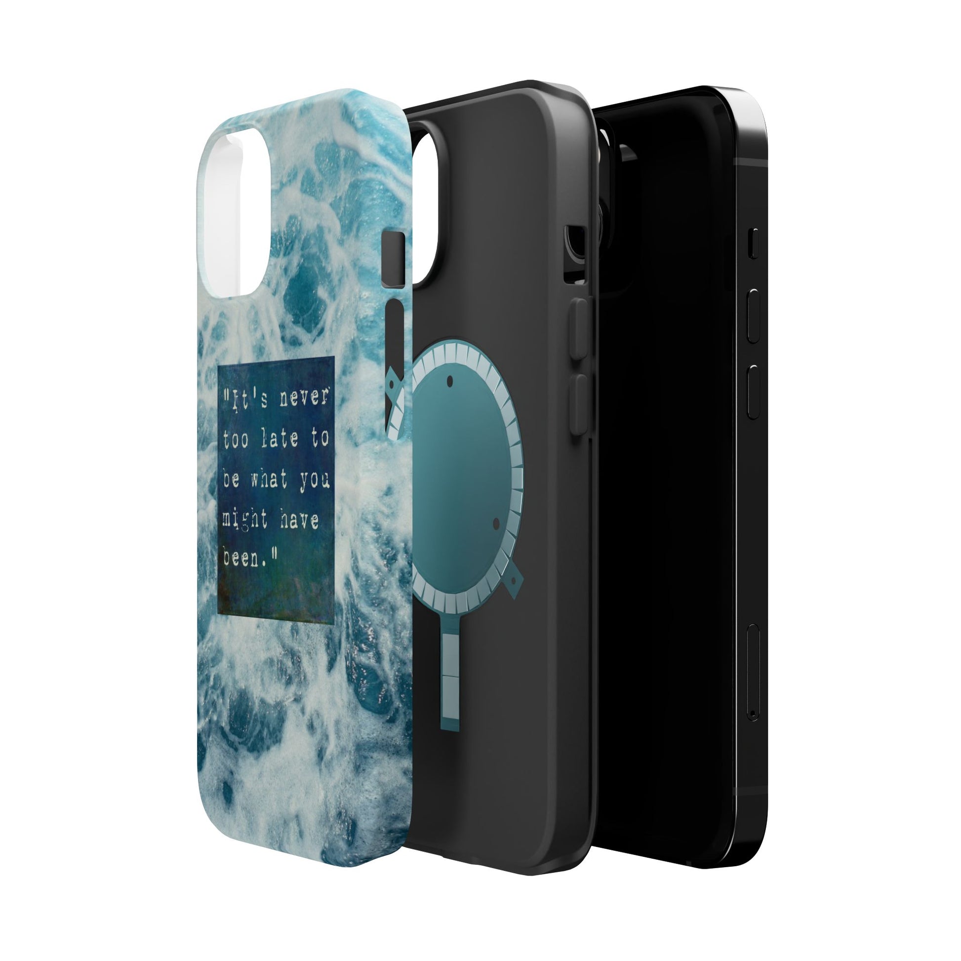 Inspirational Magnetic Phone Cases, Perfect Gift for Students, Motivational Phone Cover, Stylish Tough Case, Ocean Design Case, Fits iPhone - FORMO