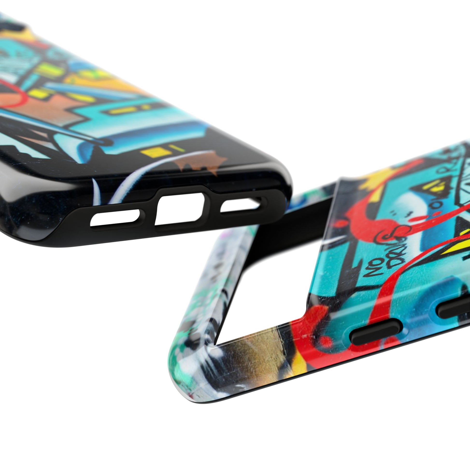 Edgy Phone Case with Graffiti Design, Tough Phone Case for Artists, Urban Style Phone Accessory, Graffiti Art Case, Unique Gift for Teens - FORMO