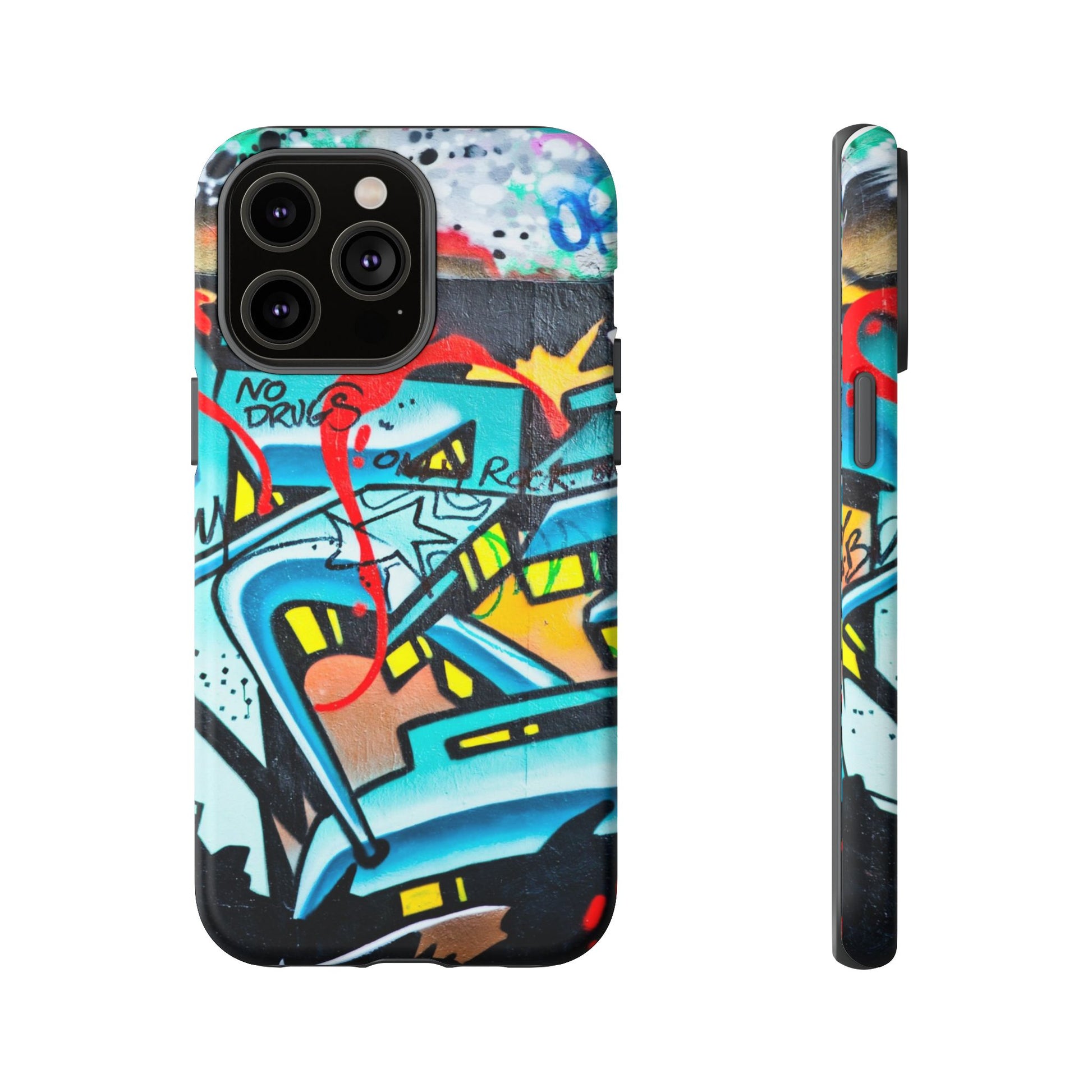Edgy Phone Case with Graffiti Design, Tough Phone Case for Artists, Urban Style Phone Accessory, Graffiti Art Case, Unique Gift for Teens - FORMO