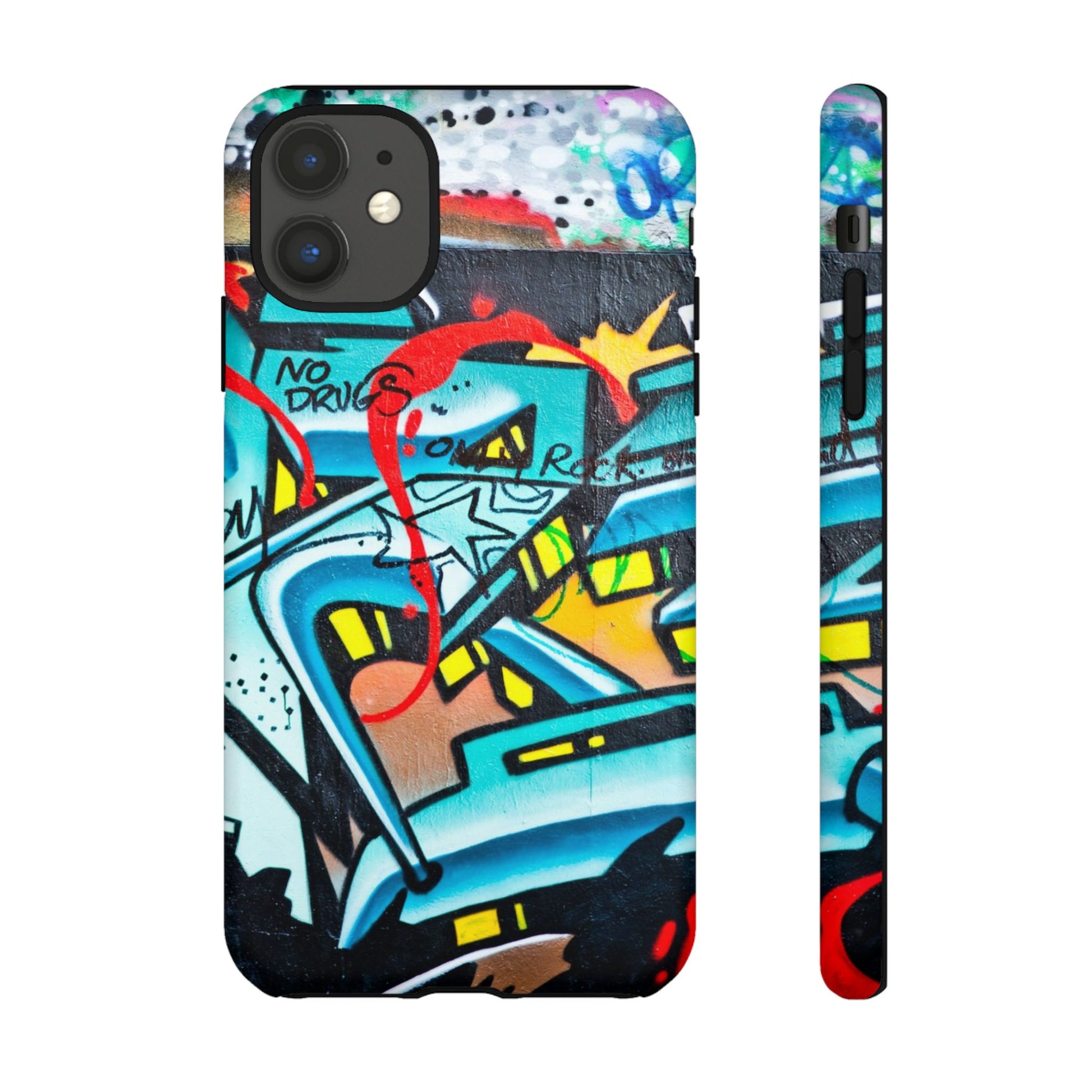 Edgy Phone Case with Graffiti Design, Tough Phone Case for Artists, Urban Style Phone Accessory, Graffiti Art Case, Unique Gift for Teens - FORMO