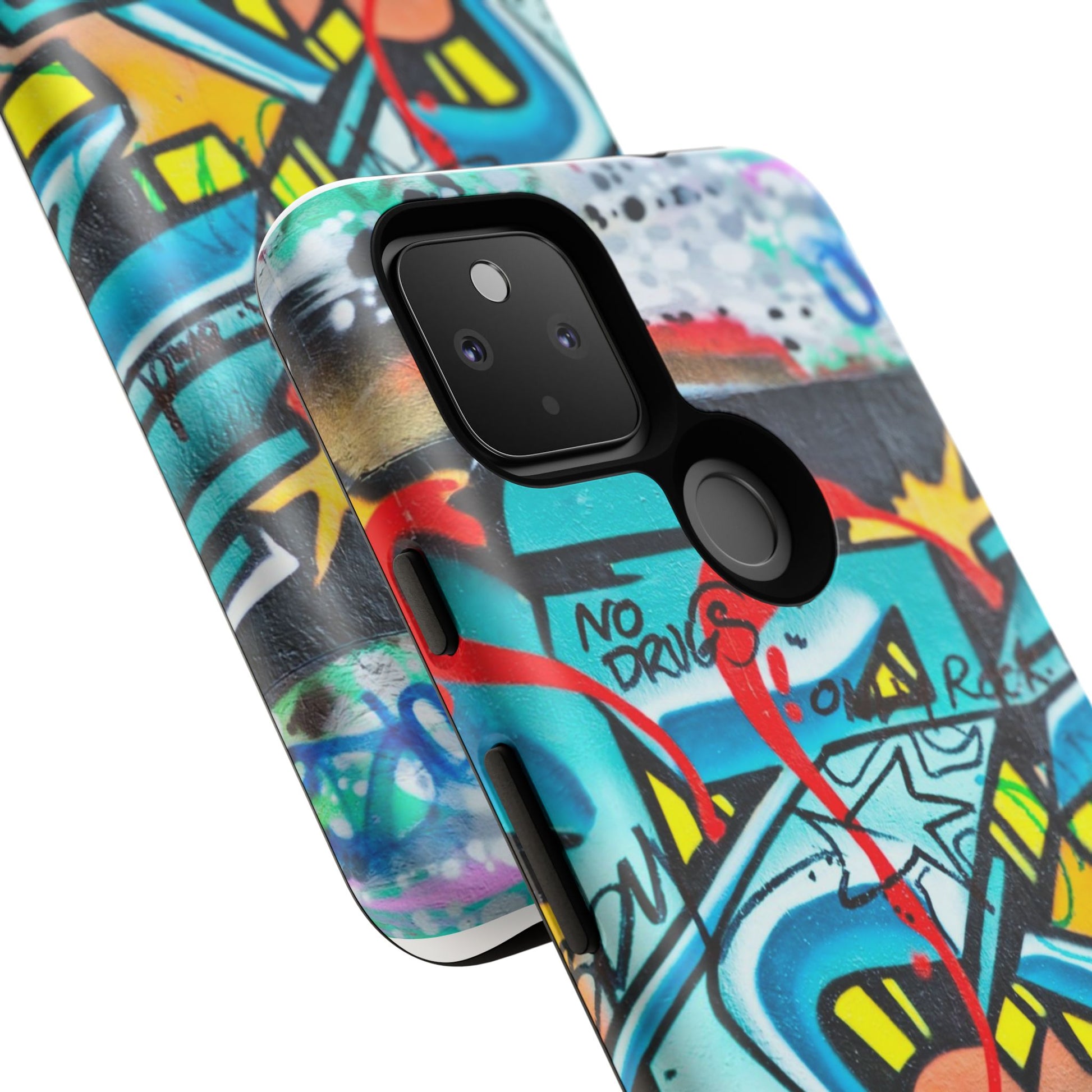 Edgy Phone Case with Graffiti Design, Tough Phone Case for Artists, Urban Style Phone Accessory, Graffiti Art Case, Unique Gift for Teens - FORMO