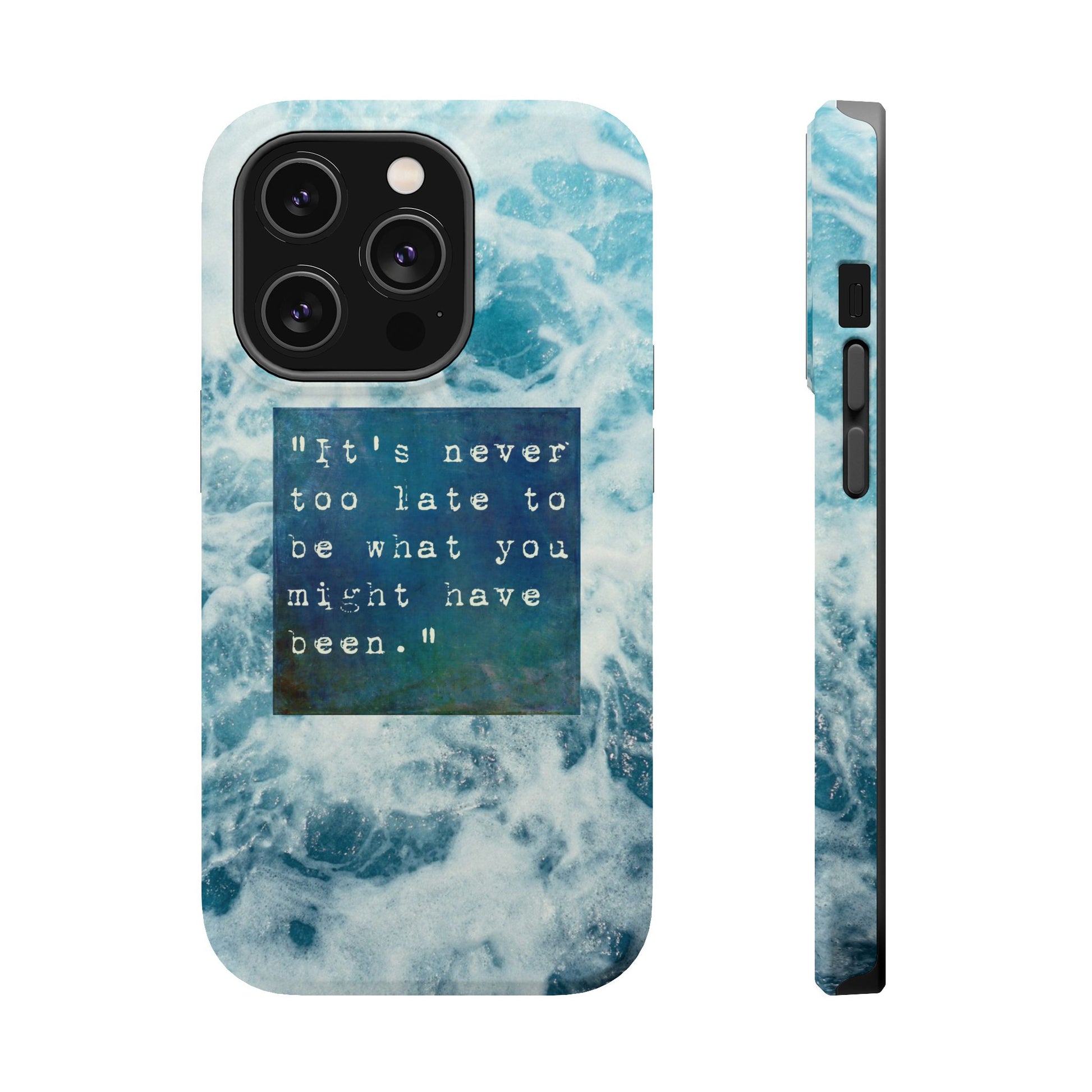 Inspirational Magnetic Phone Cases, Perfect Gift for Students, Motivational Phone Cover, Stylish Tough Case, Ocean Design Case, Fits iPhone - FORMO