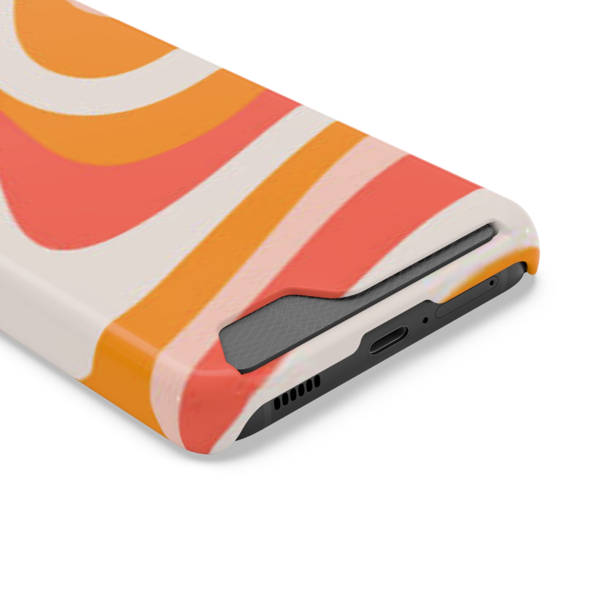 Trendy Phone Case with Card Holder, Boho Phone Accessory, Stylish Mobile Cover, Functional Gift for Friends, Perfect for Everyday Use - FORMO