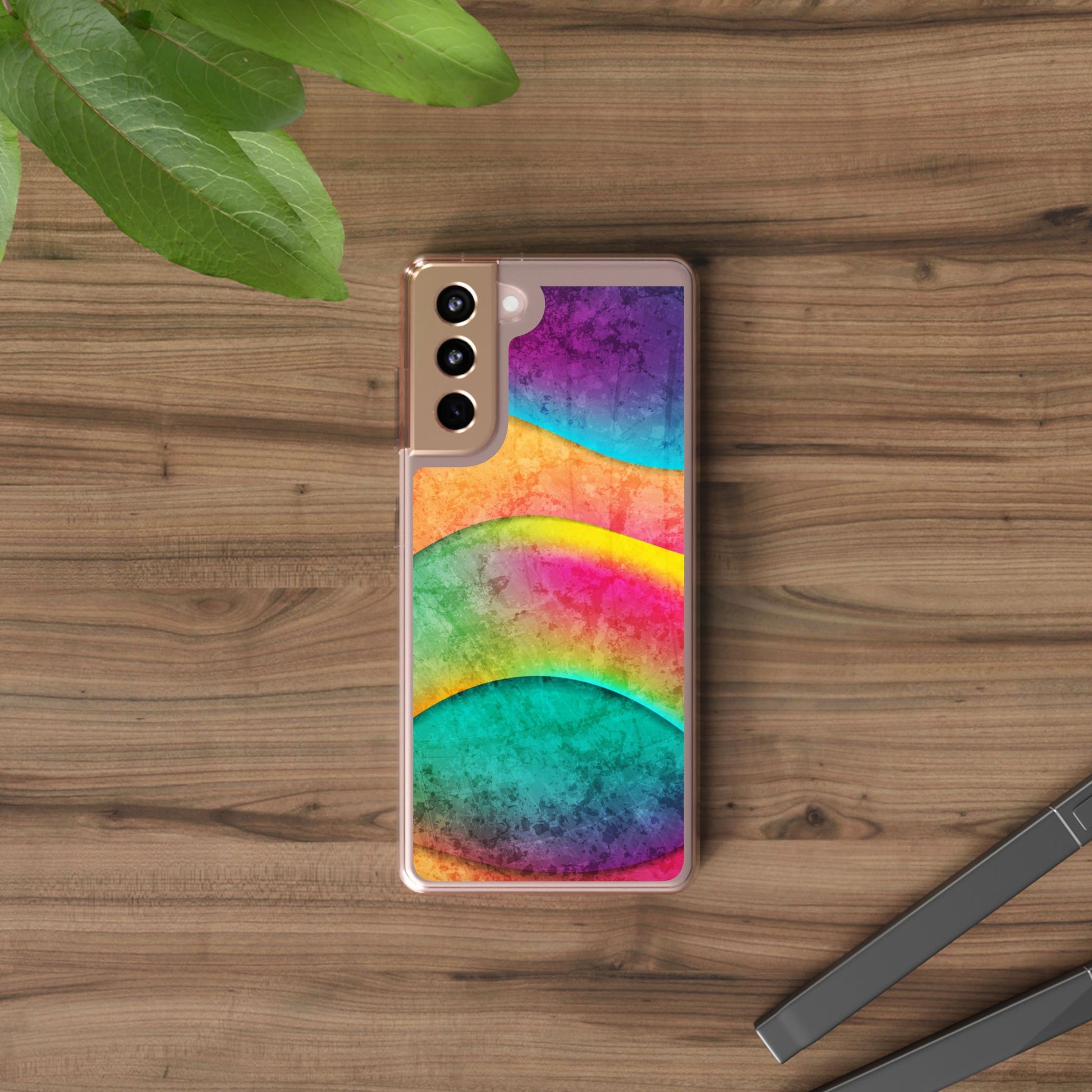 Rainbow Pattern Clear Phone Case (iPhone & Samsung Compatible) - FORMO
