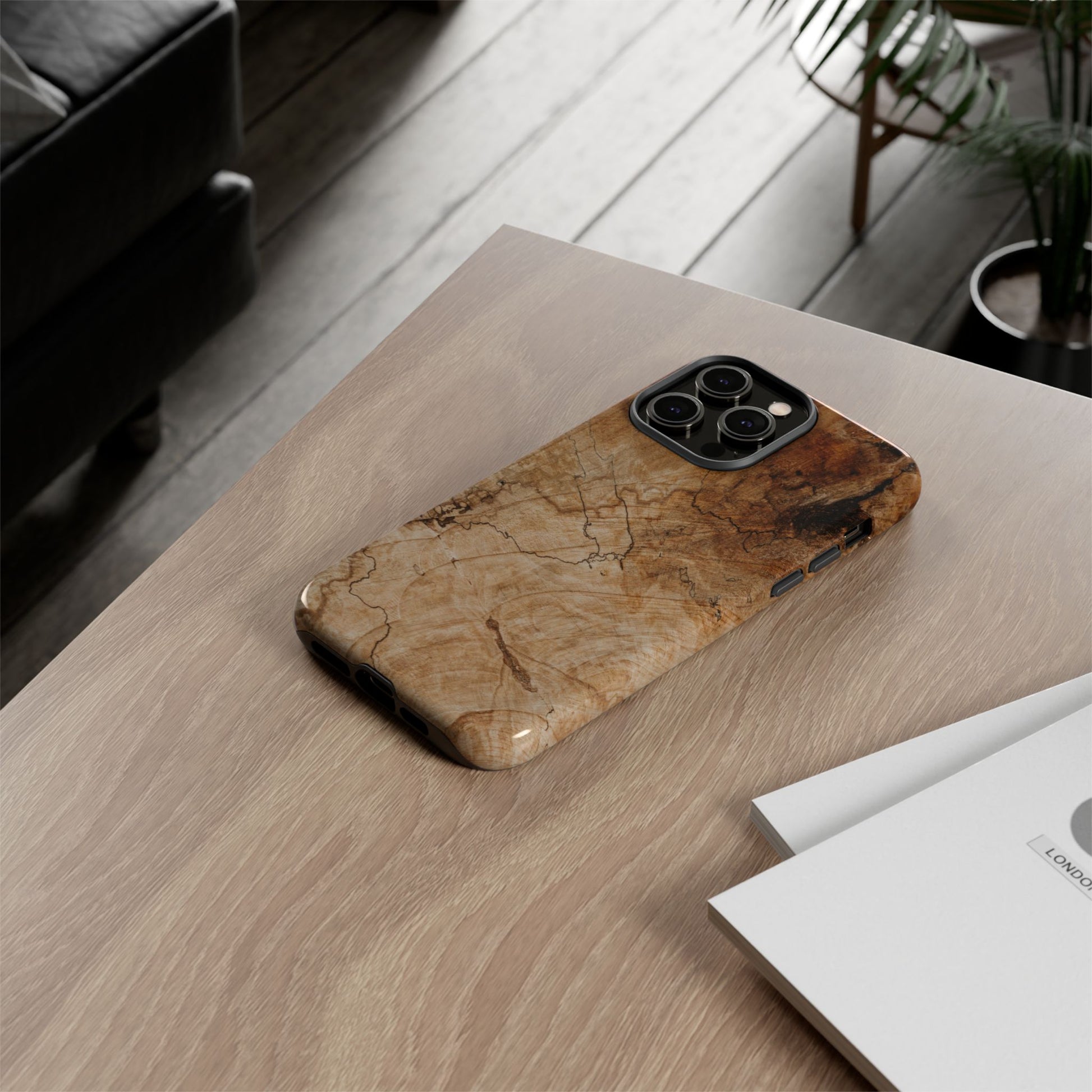 Woodland-Inspired Phone Case | Tough Cases, Natural Wood Grain Cover, Rustic Tech Accessory, Nature Lover Gift, Eco-Friendly - FORMO