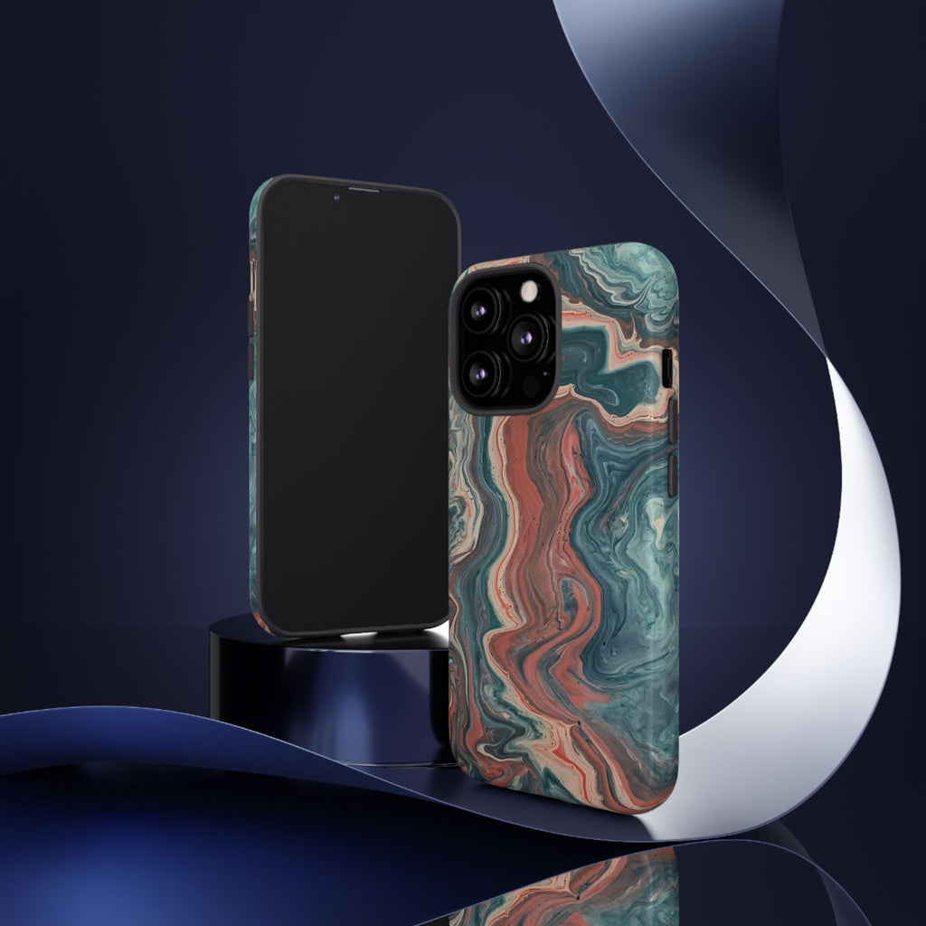 Artistic Phone Case, Tough Cases for Stylish Protection, Marble Design, Trendy Gift for Phone Lovers, Unique Cell Phone Accessory - FORMO