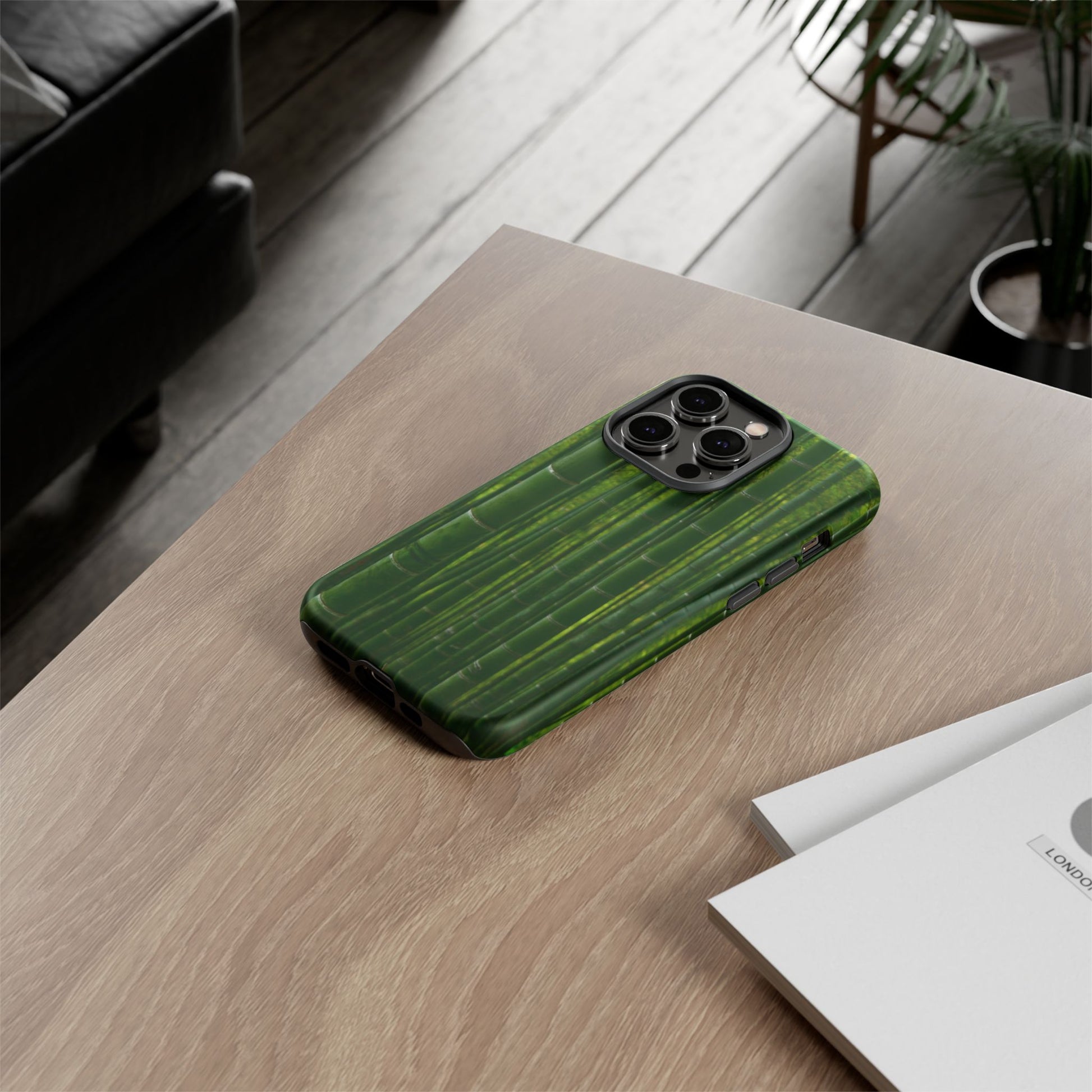 Bamboo Phone Case - Tough Cases, Nature Lover Gift, Eco-Friendly Phone Accessory, Greenery Design, Unique Smartphone Cover - FORMO