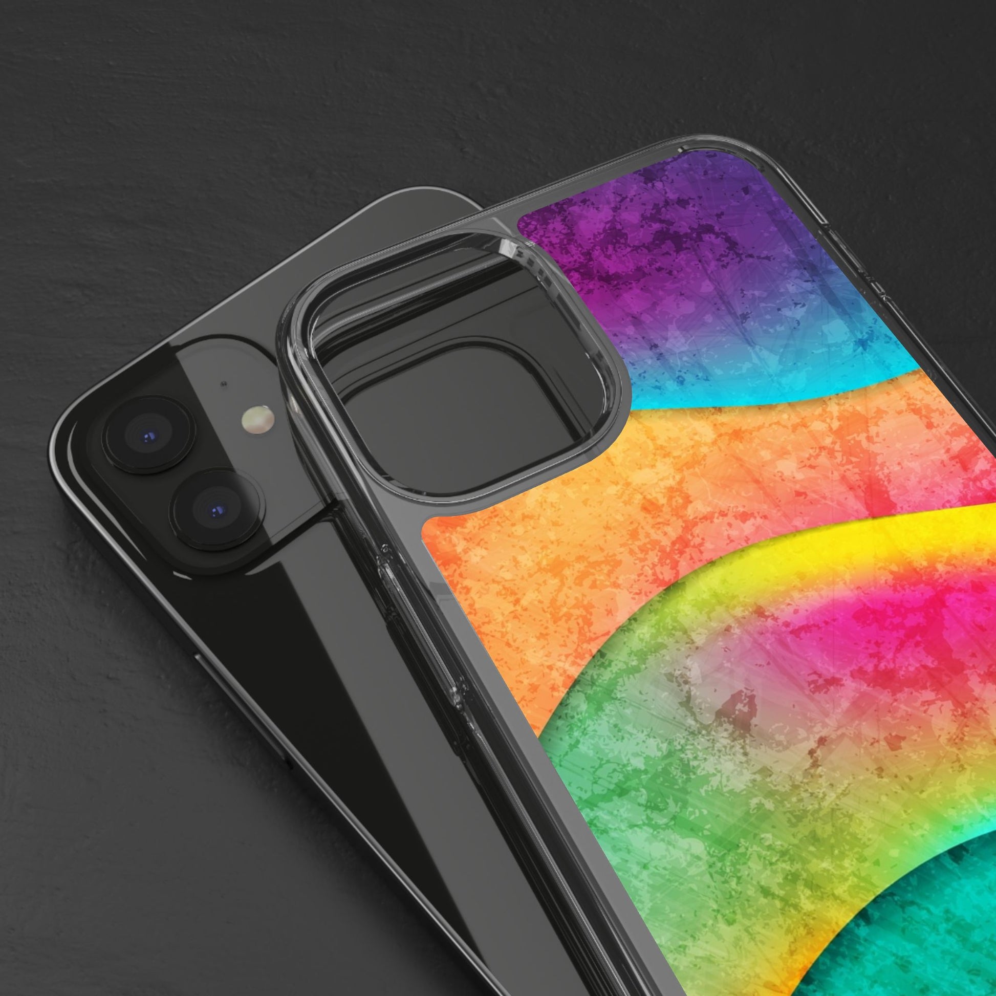 Rainbow Pattern Clear Phone Case (iPhone & Samsung Compatible) - FORMO