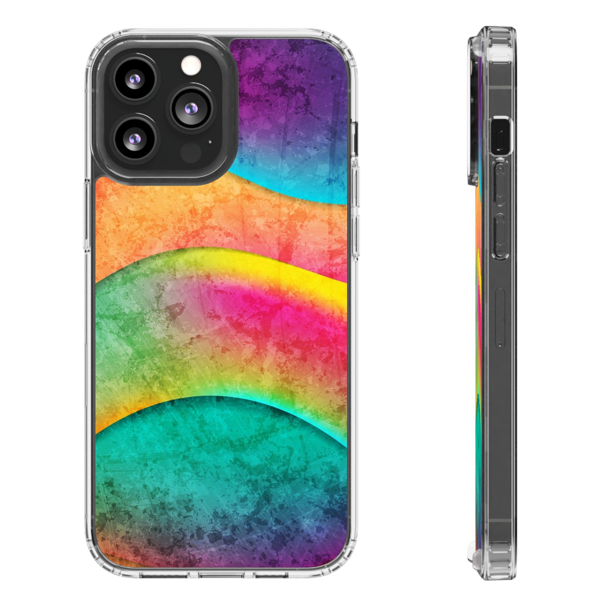 Rainbow Pattern Clear Phone Case (iPhone & Samsung Compatible) - FORMO