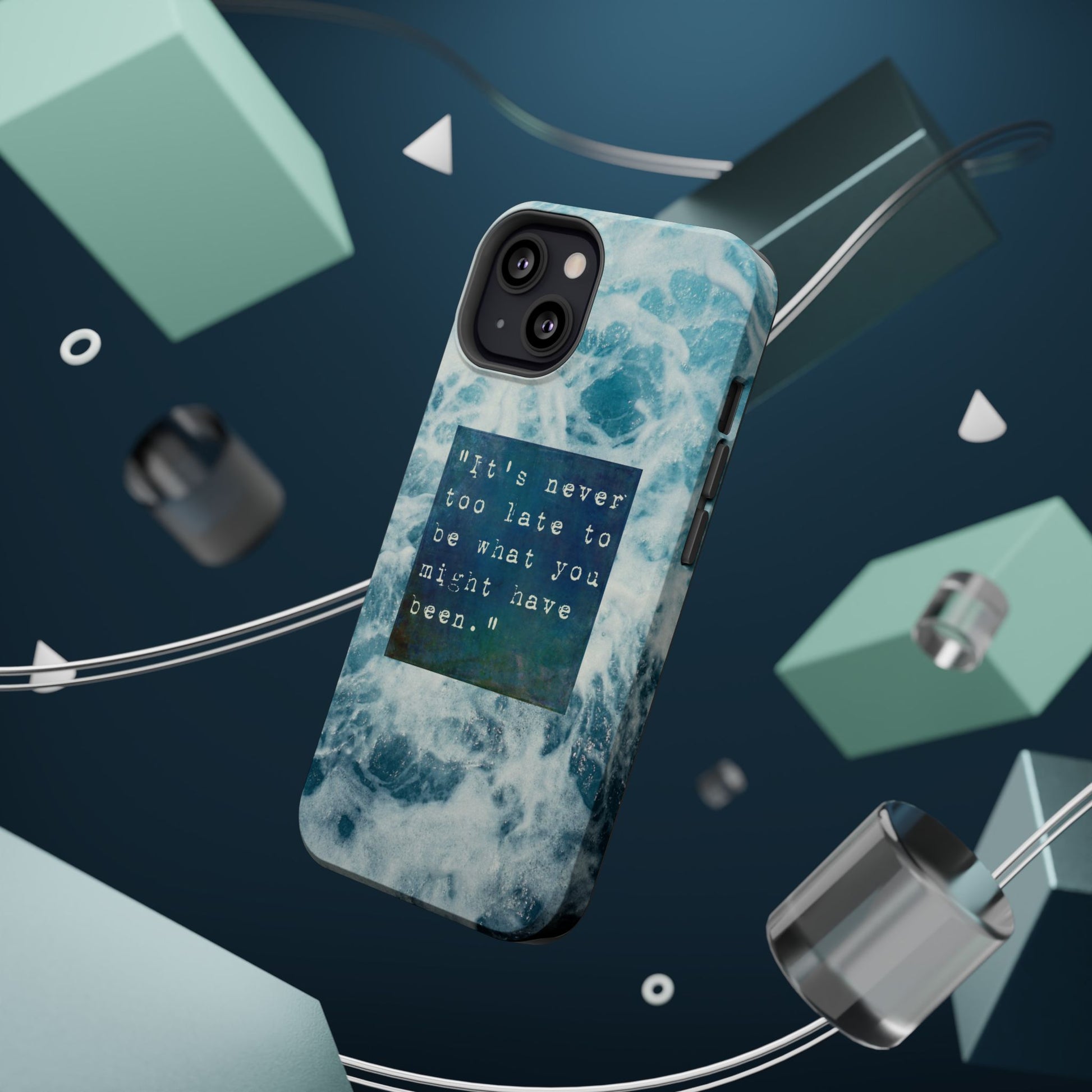 Inspirational Magnetic Phone Cases, Perfect Gift for Students, Motivational Phone Cover, Stylish Tough Case, Ocean Design Case, Fits iPhone - FORMO