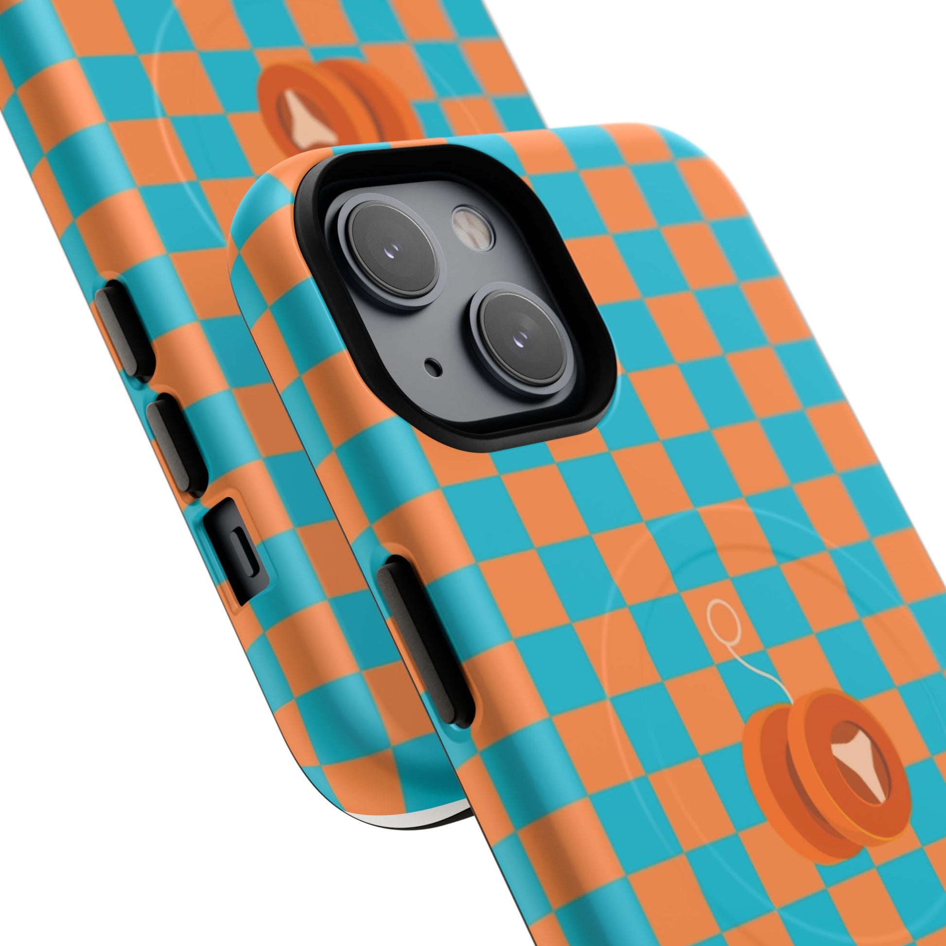 Vibrant Tough Magnetic Phone Case for Protection, Checkerboard Design for Tech Lovers, Gift for Birthdays, Holidays, or Daily Use