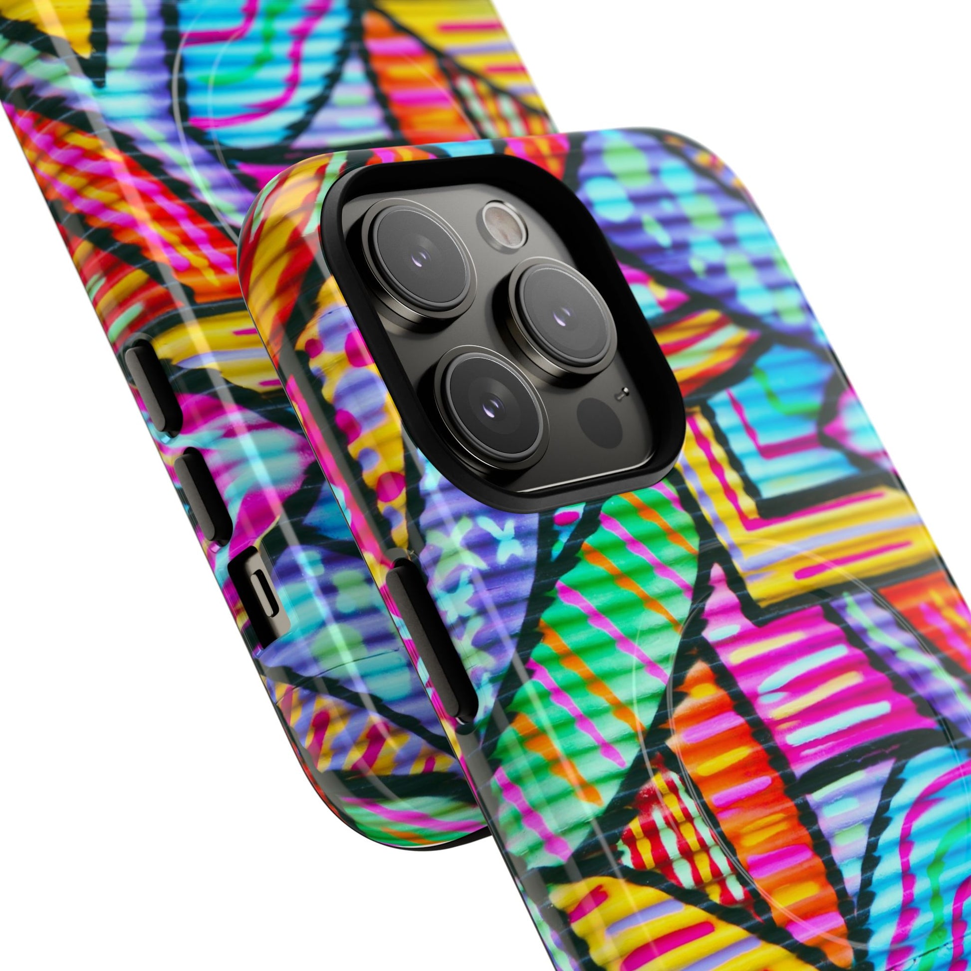 Vibrant Tough Magnetic Phone Case, Colorful Phone Cover, Artistic Mobile Protection, Unique Gift for Tech Lovers, Phone Accessories - FORMO