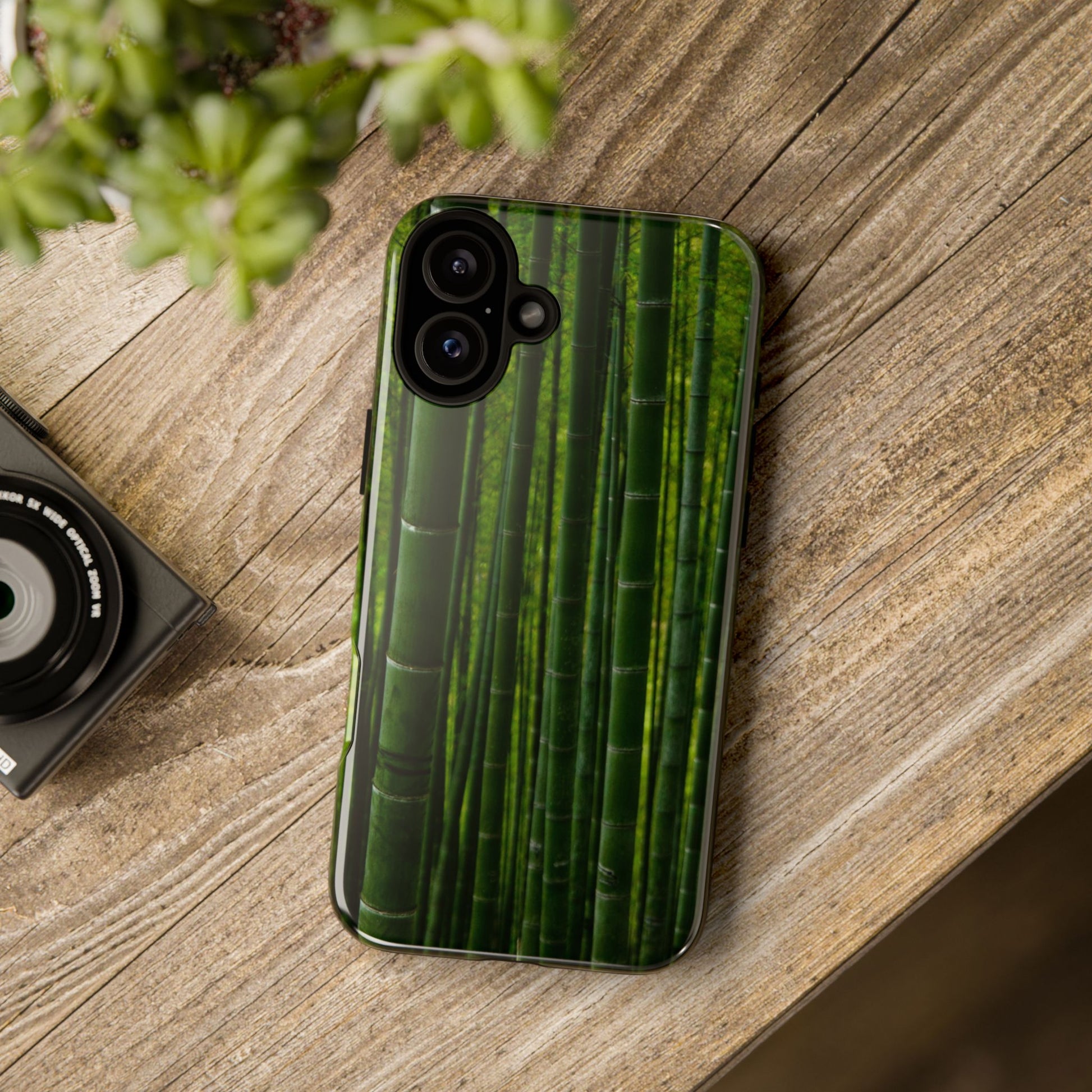 Bamboo Phone Case - Tough Cases, Nature Lover Gift, Eco-Friendly Phone Accessory, Greenery Design, Unique Smartphone Cover - FORMO