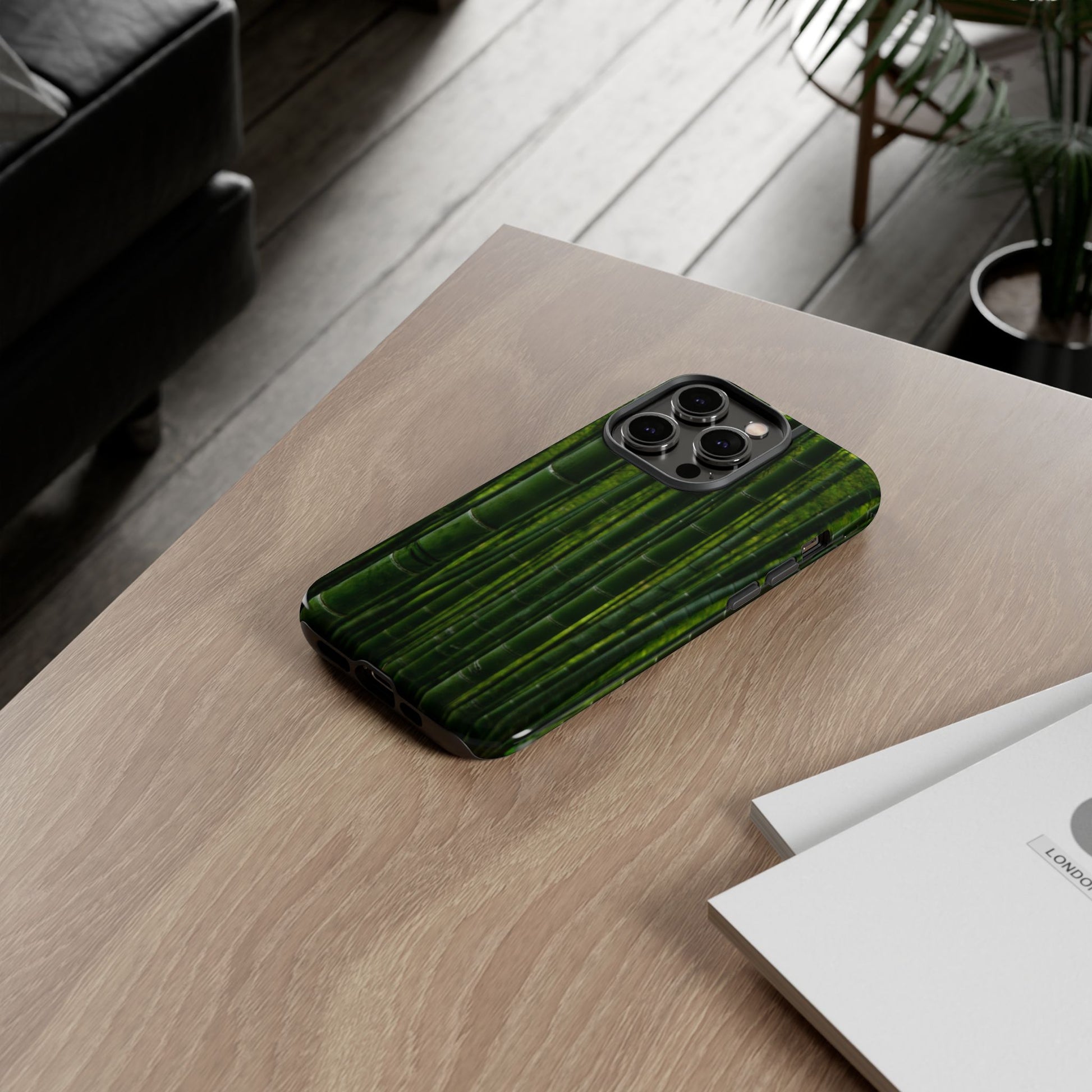 Bamboo Phone Case - Tough Cases, Nature Lover Gift, Eco-Friendly Phone Accessory, Greenery Design, Unique Smartphone Cover - FORMO