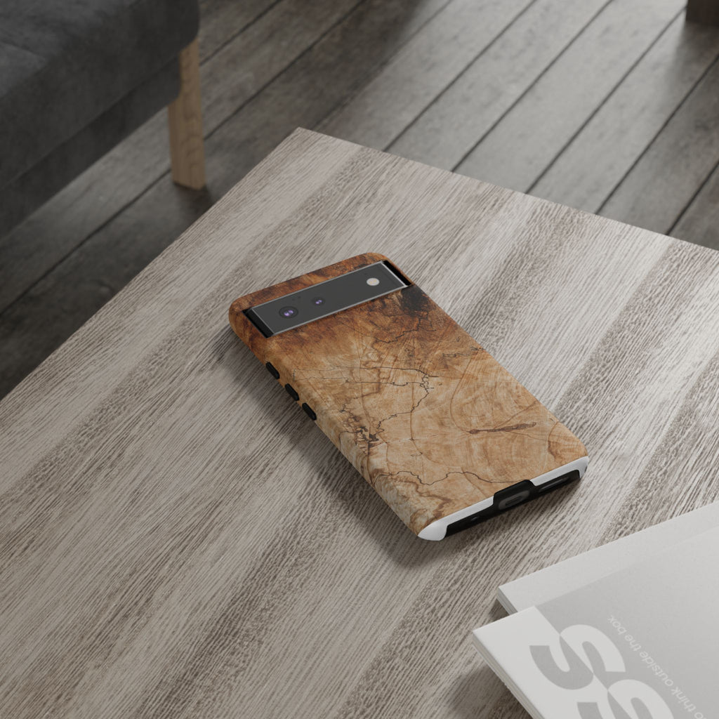 Woodland-Inspired Phone Case | Tough Cases, Natural Wood Grain Cover, Rustic Tech Accessory, Nature Lover Gift, Eco-Friendly - FORMO