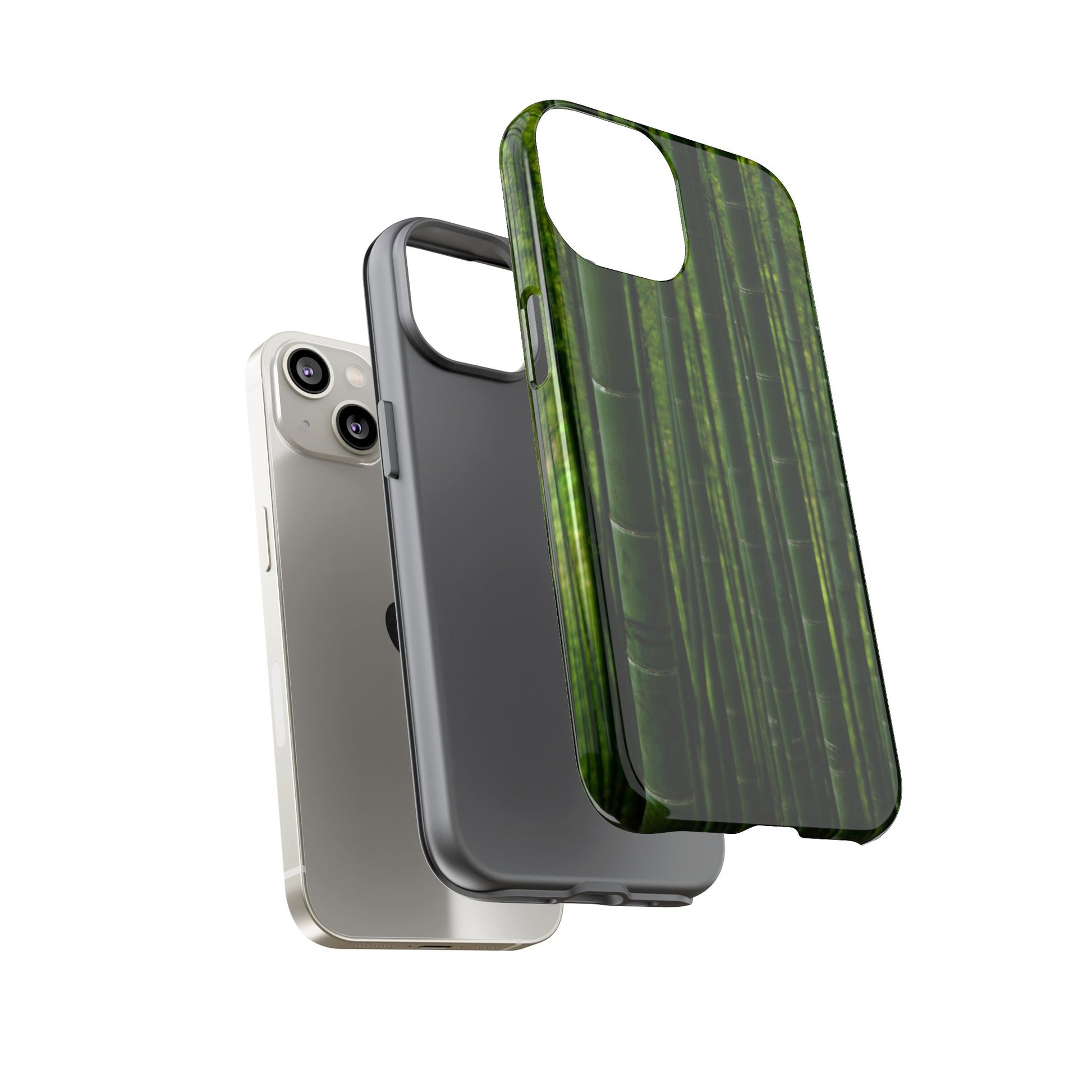 Bamboo Phone Case - Tough Cases, Nature Lover Gift, Eco-Friendly Phone Accessory, Greenery Design, Unique Smartphone Cover - FORMO