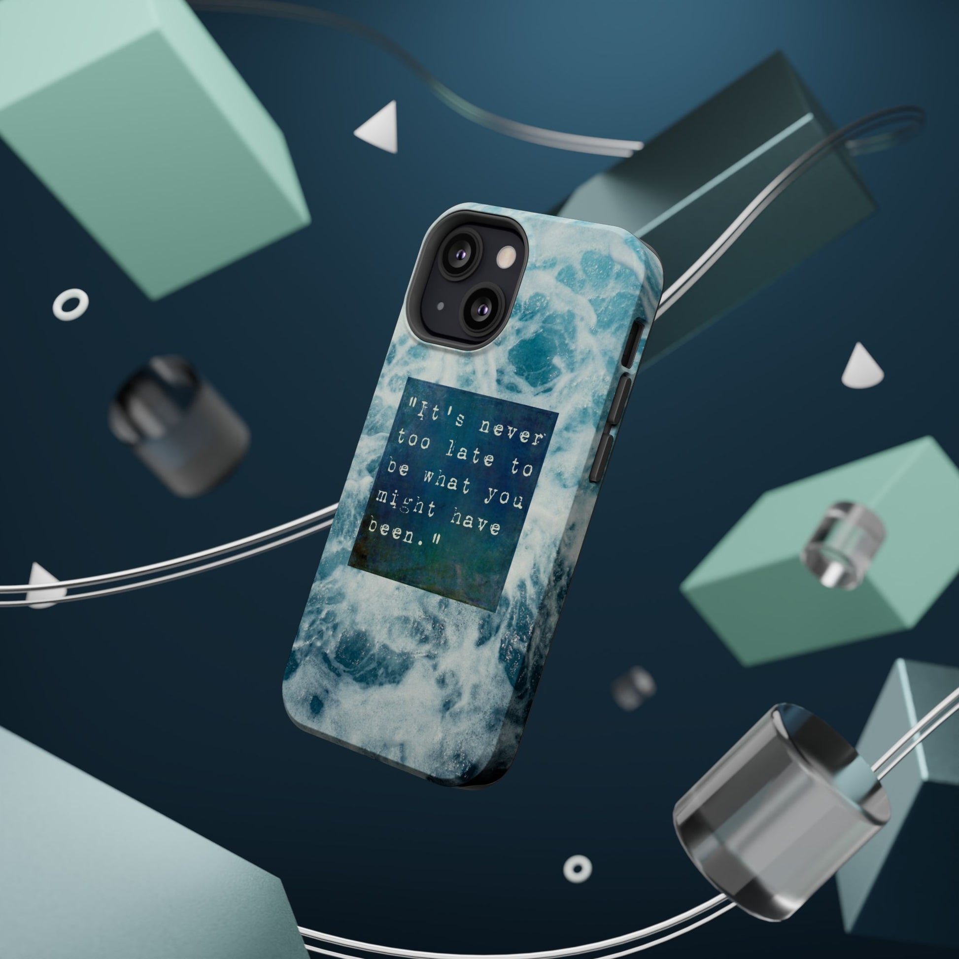 Inspirational Magnetic Phone Cases, Perfect Gift for Students, Motivational Phone Cover, Stylish Tough Case, Ocean Design Case, Fits iPhone - FORMO
