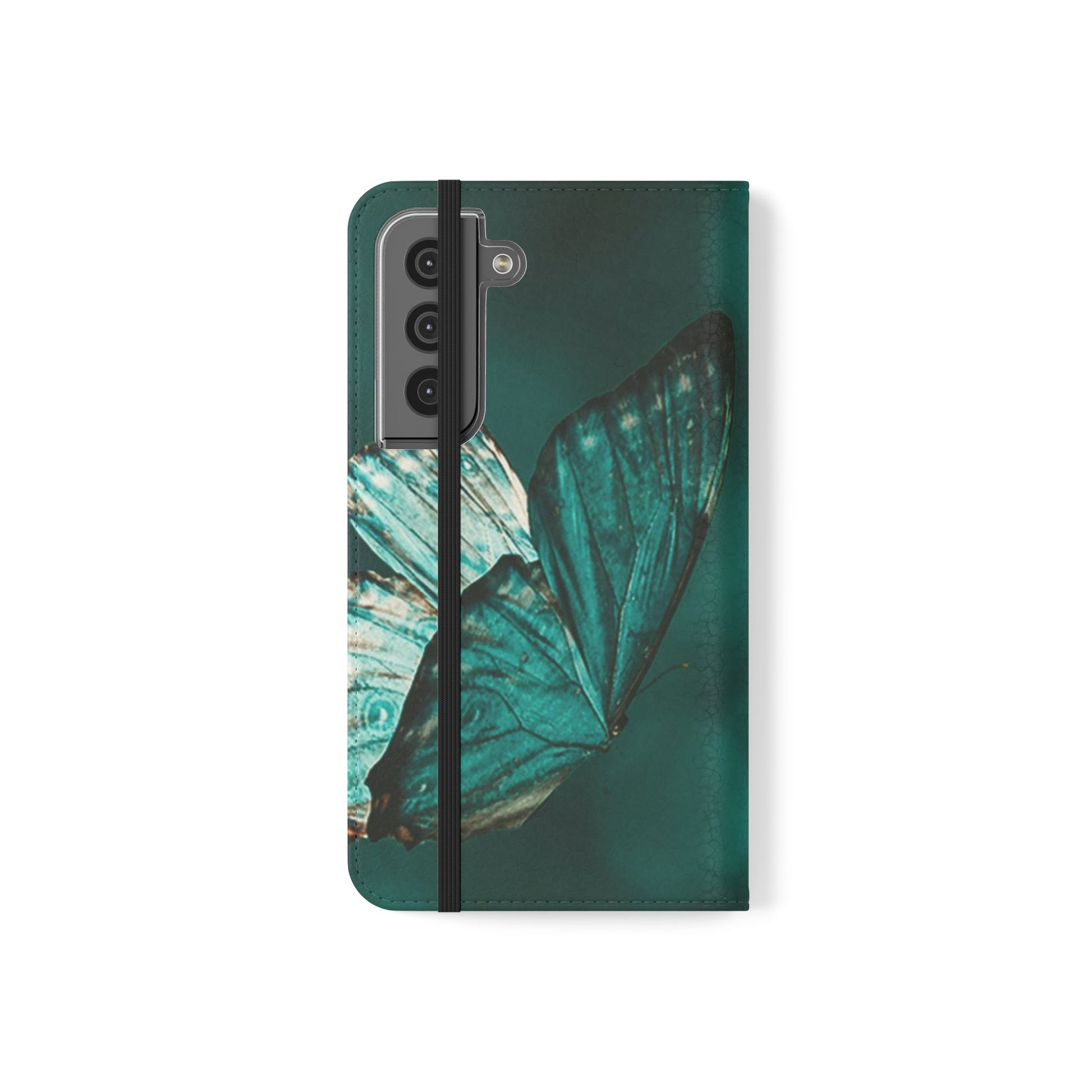 Butterfly Flip Case - Elegant Phone Wallet Cover, Nature Lovers, Gift for Her, Sustainable Fashion, Personalized Mobile Accessory - FORMO