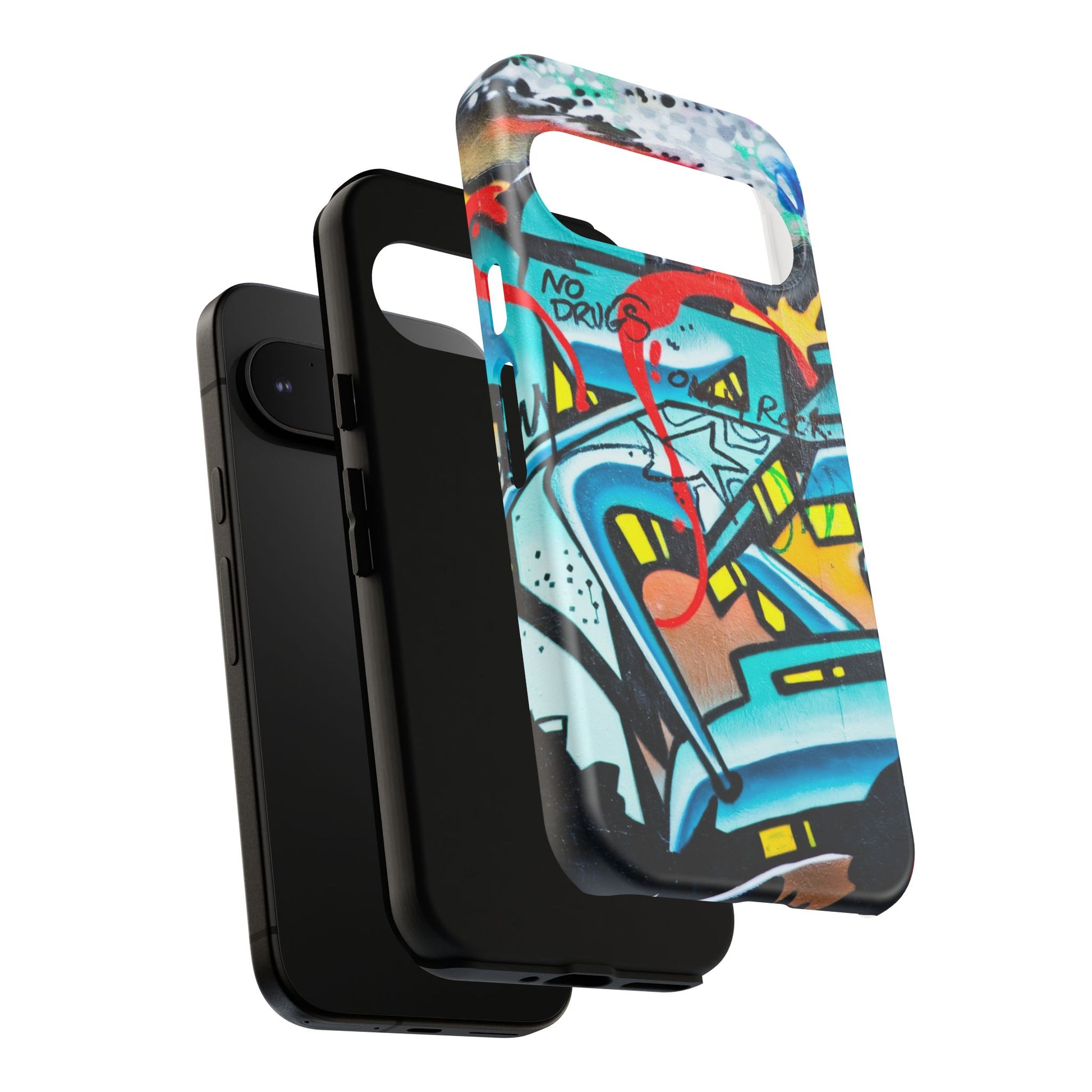 Edgy Phone Case with Graffiti Design, Tough Phone Case for Artists, Urban Style Phone Accessory, Graffiti Art Case, Unique Gift for Teens - FORMO